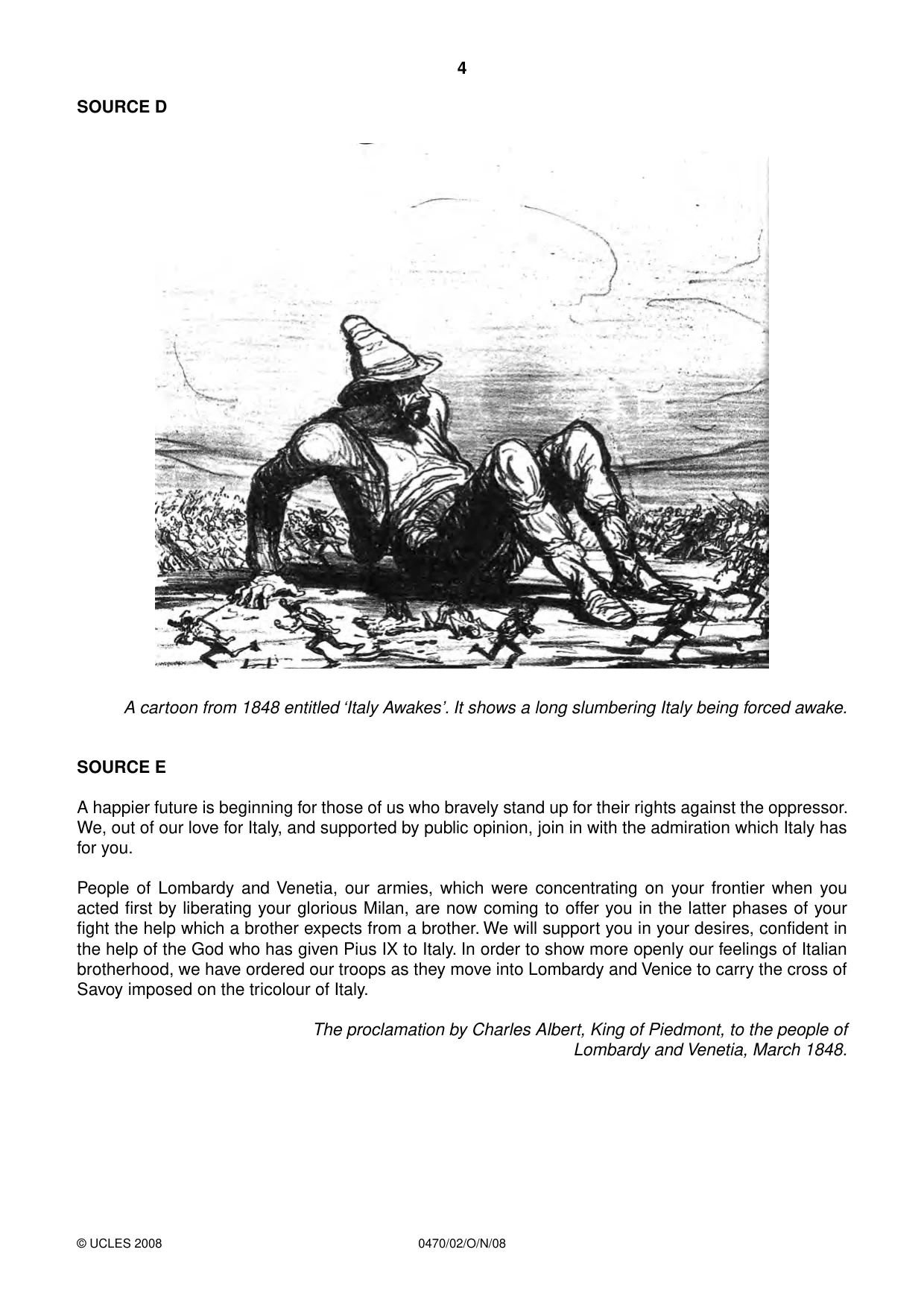 Cambridge IGCSE History 0470 2008 Oct/Nov Paper 2 · Variant 1 question paper, page 4 of 12