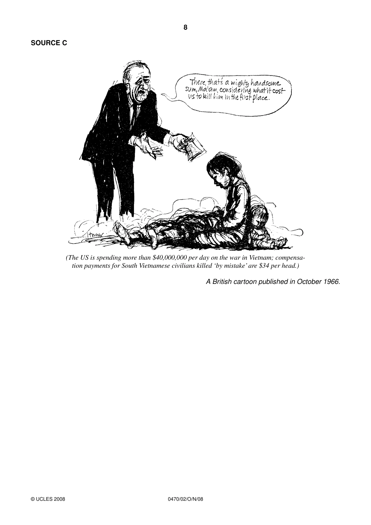 Cambridge IGCSE History 0470 2008 Oct/Nov Paper 2 · Variant 1 question paper, page 8 of 12