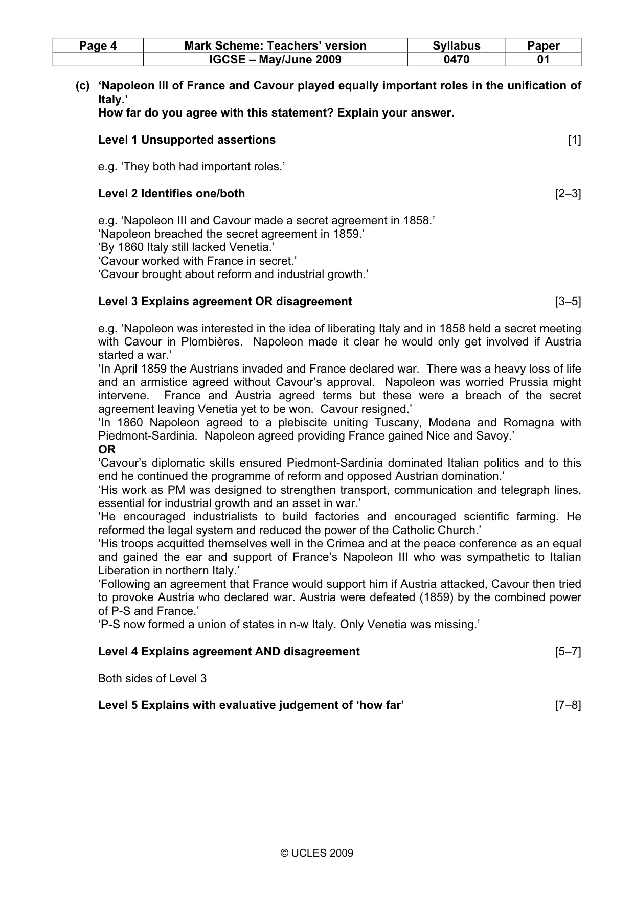 Mark scheme, page 4 of 52