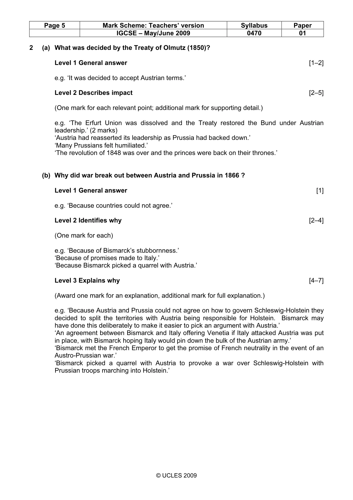 Mark scheme, page 5 of 52