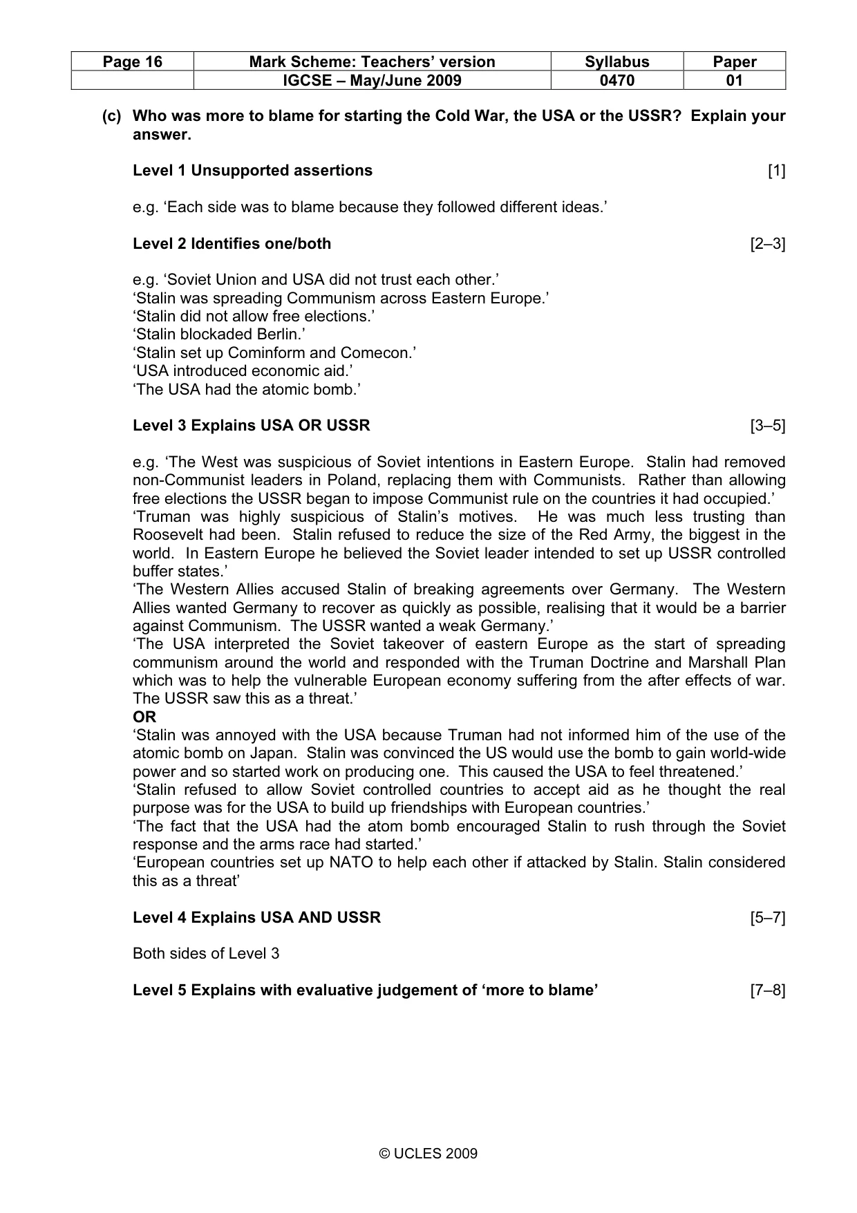 Mark scheme, page 16 of 52