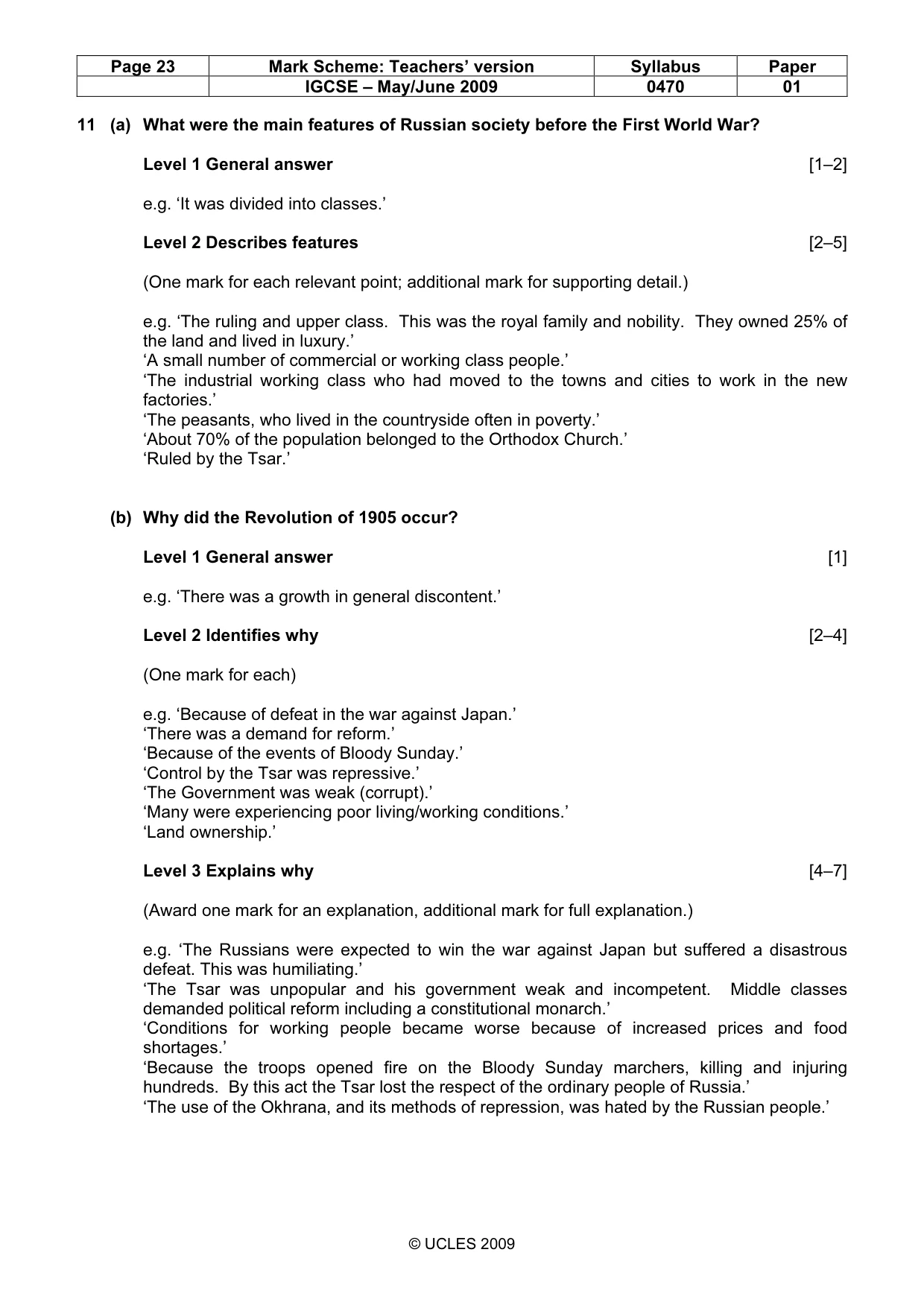 Mark scheme, page 23 of 52