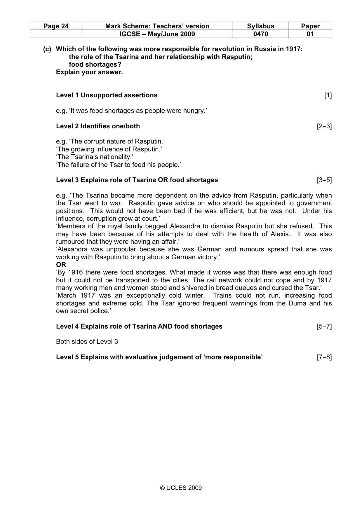 Mark scheme, page 24 of 52
