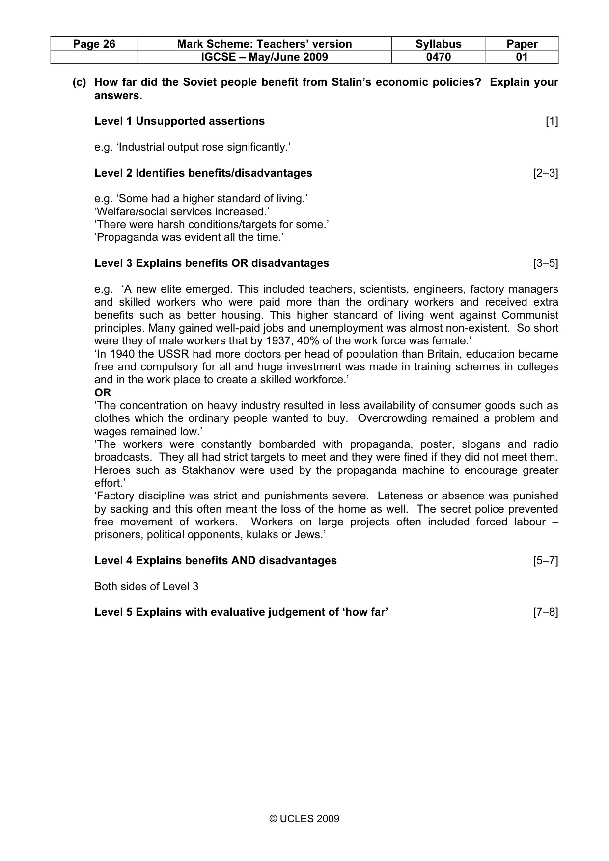 Mark scheme, page 26 of 52