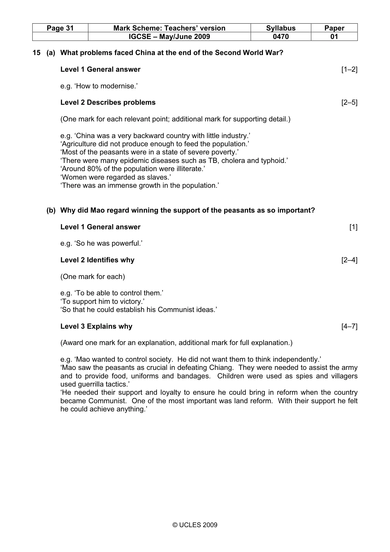 Mark scheme, page 31 of 52