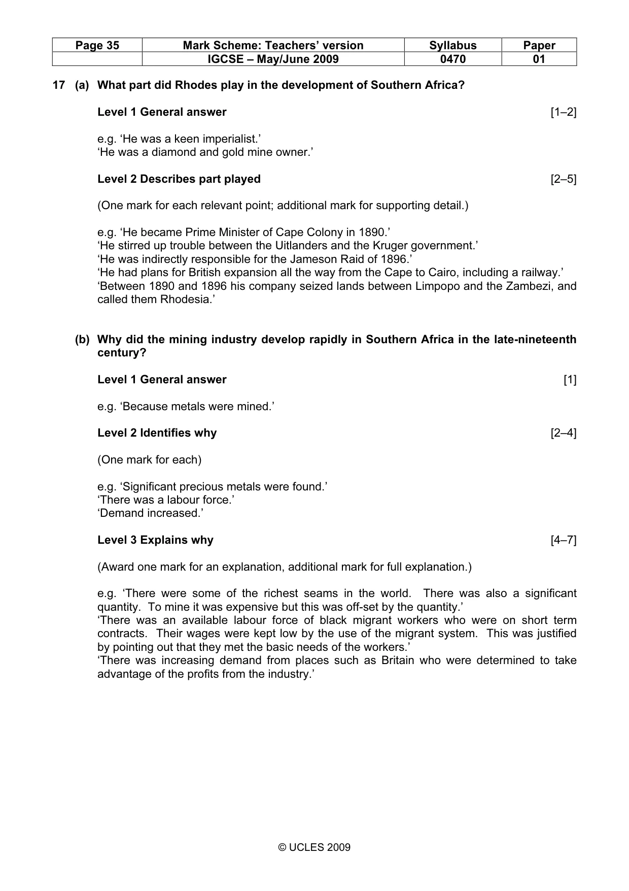 Mark scheme, page 35 of 52