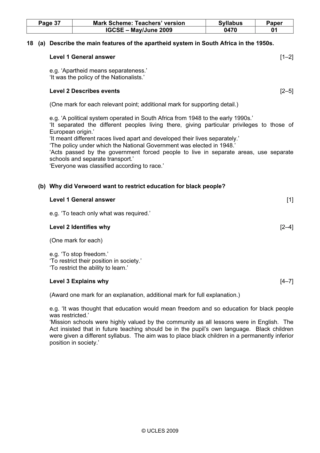Mark scheme, page 37 of 52