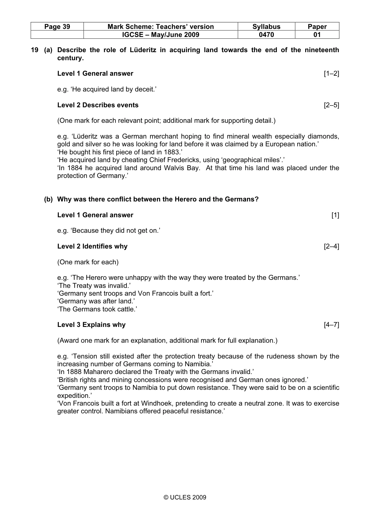 Mark scheme, page 39 of 52
