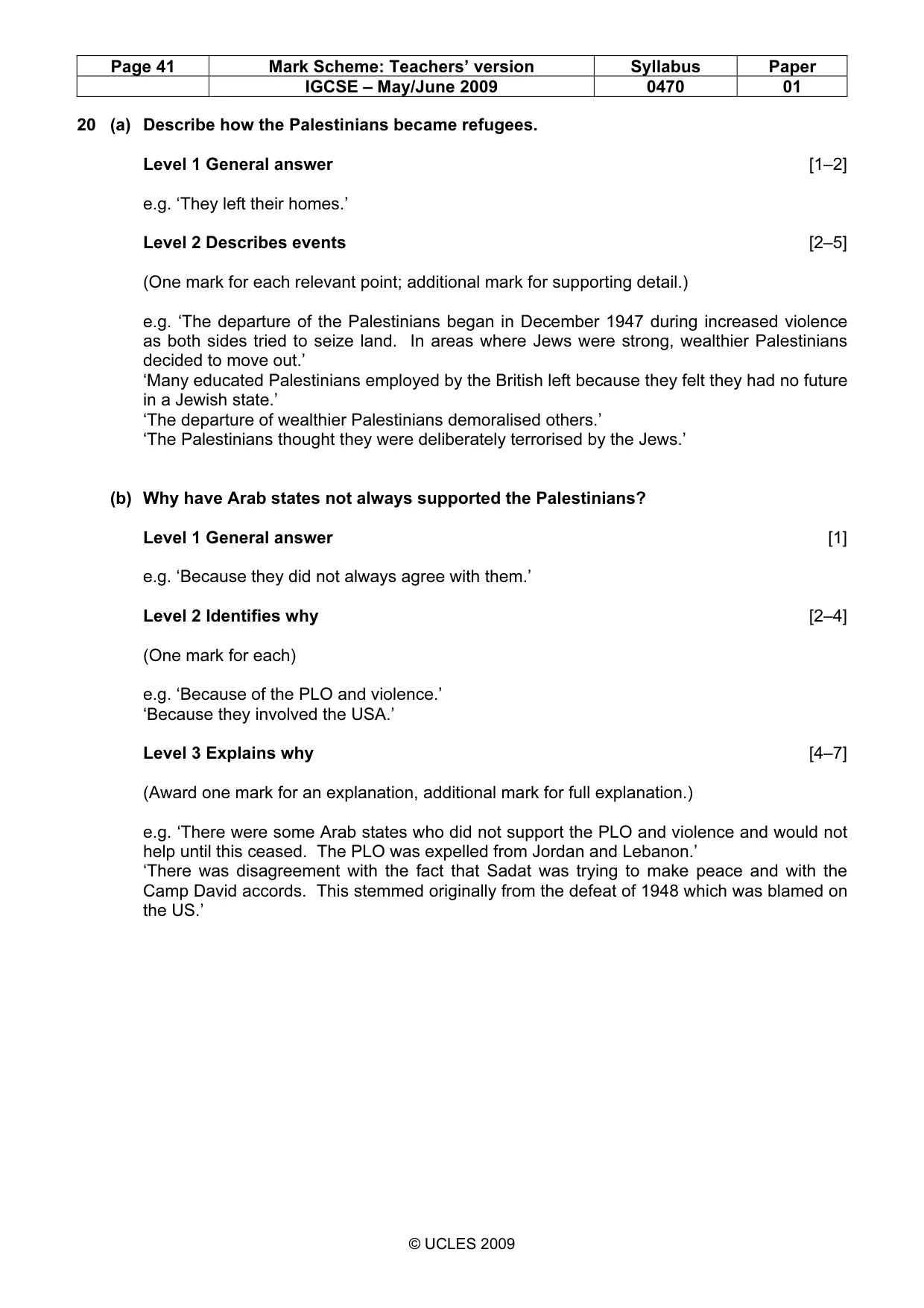 Mark scheme, page 41 of 52