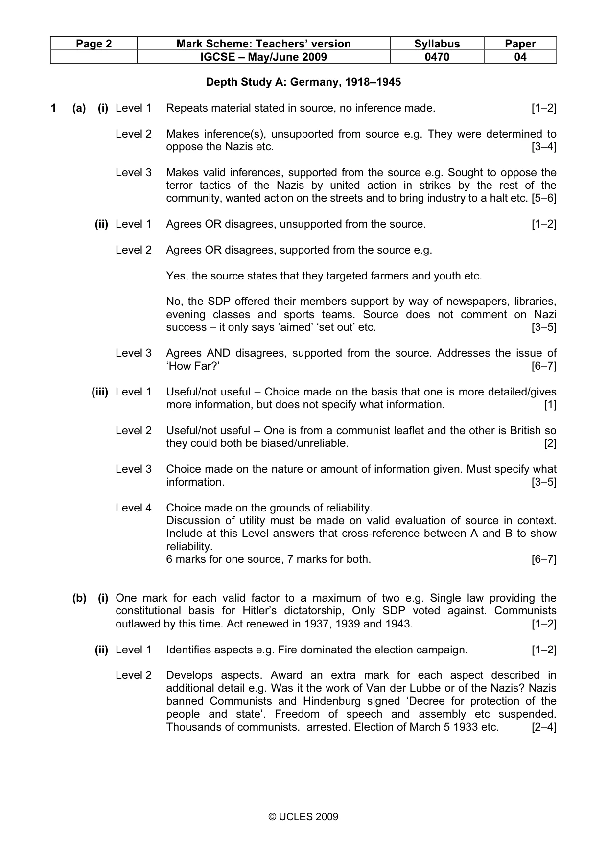 Mark scheme, page 2 of 17