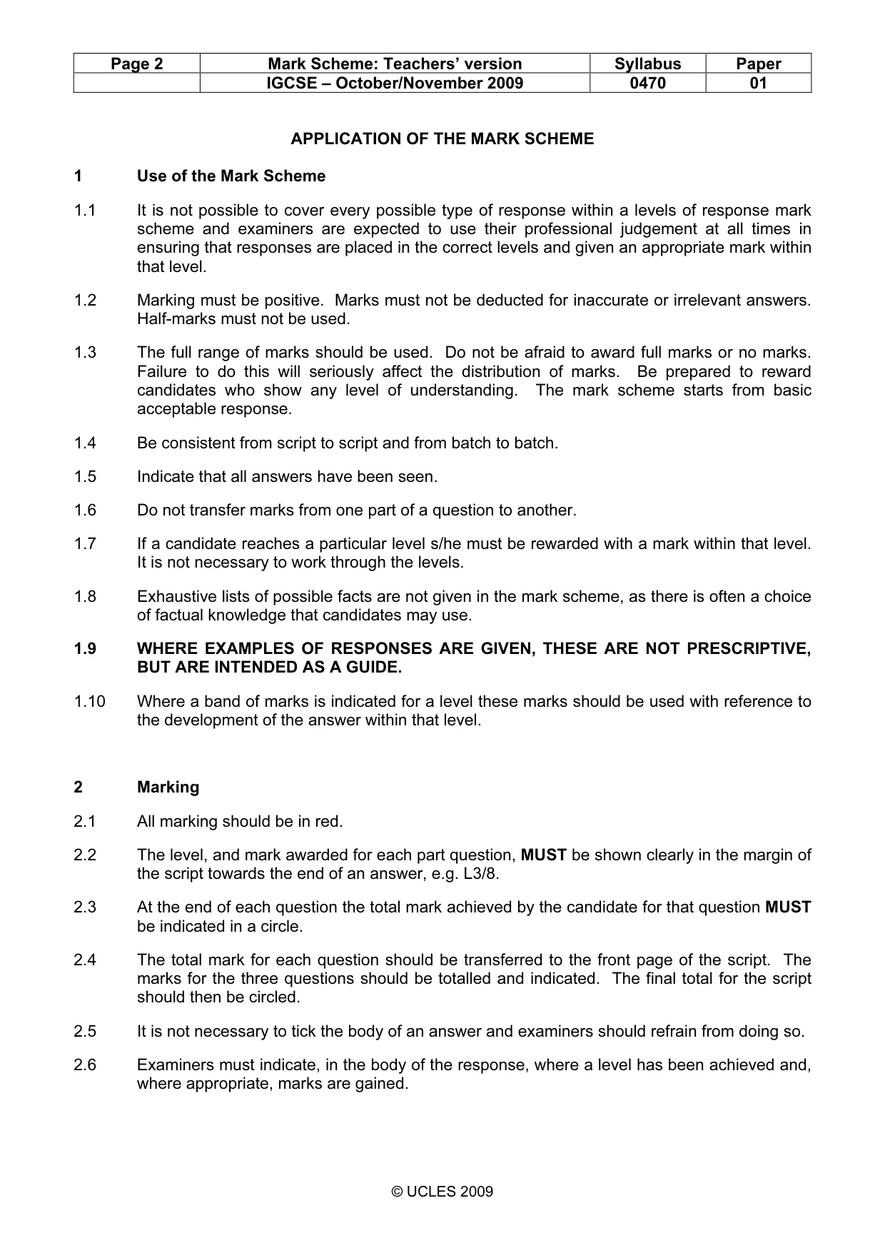 Mark scheme, page 2 of 54
