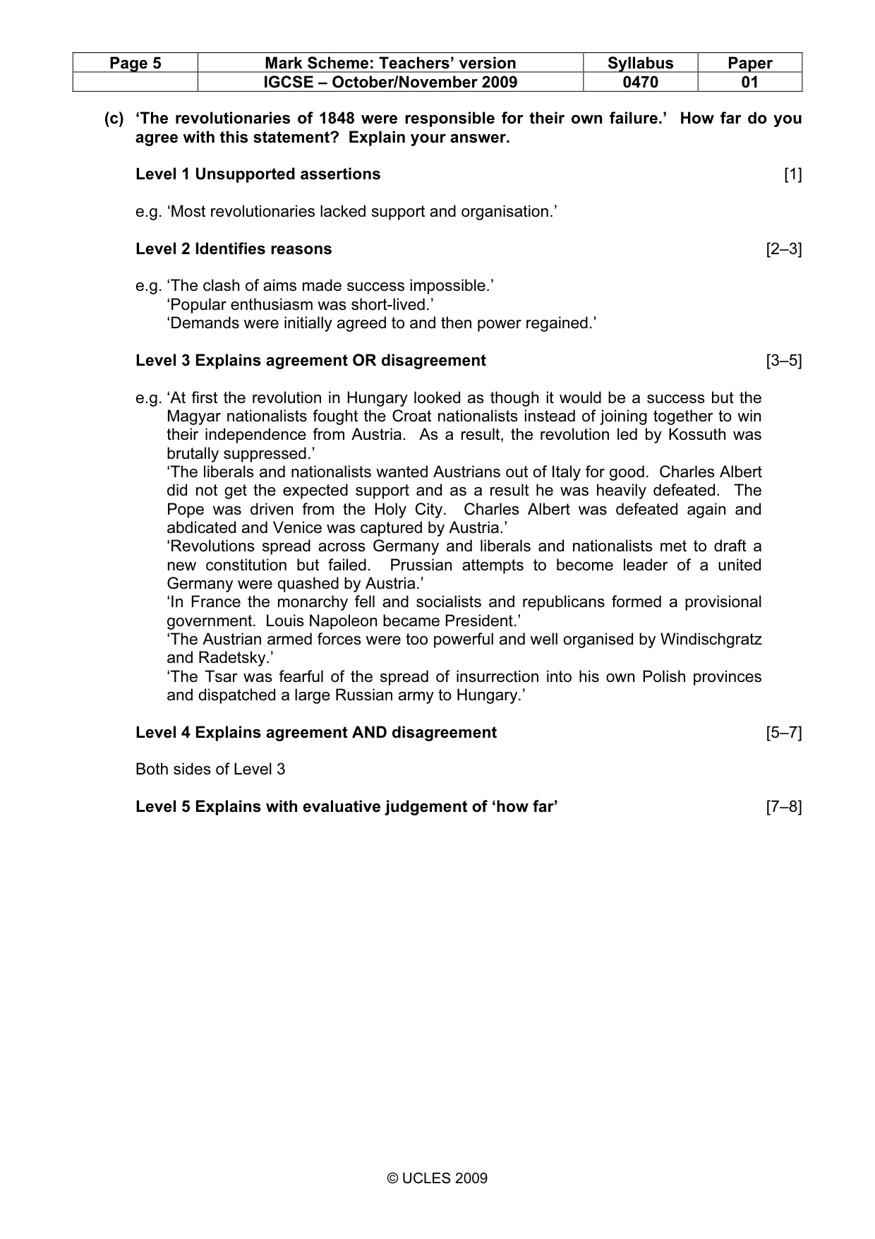 Mark scheme, page 5 of 54