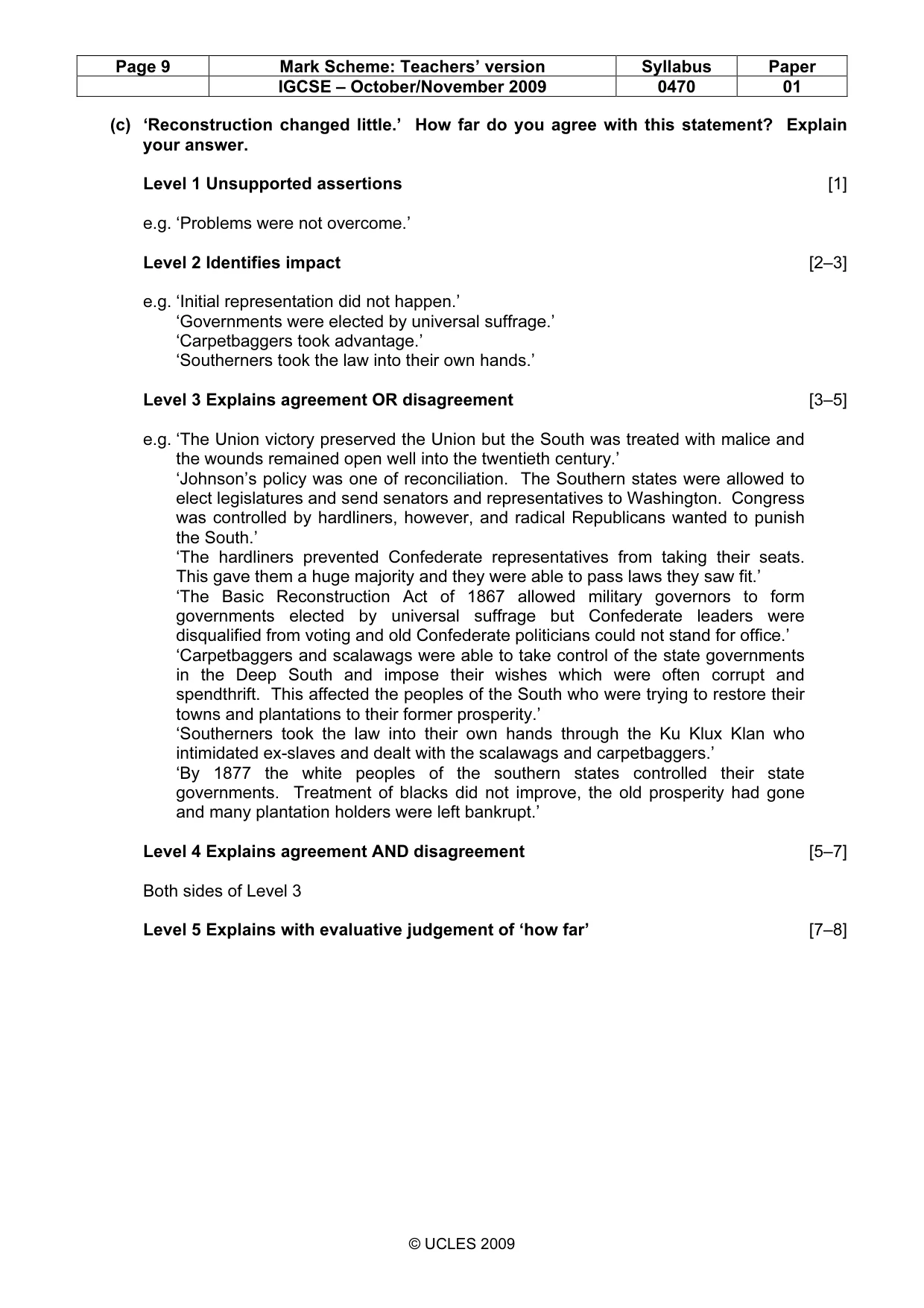 Mark scheme, page 9 of 54