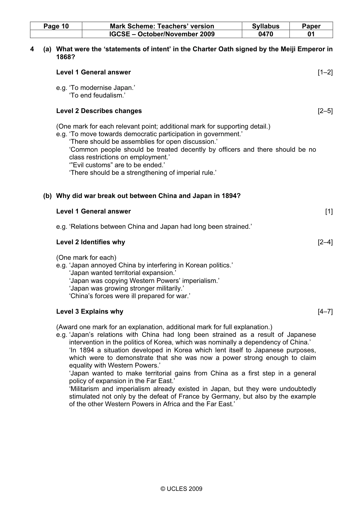 Mark scheme, page 10 of 54
