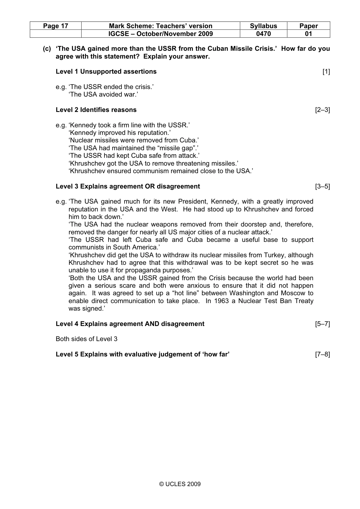 Mark scheme, page 17 of 54