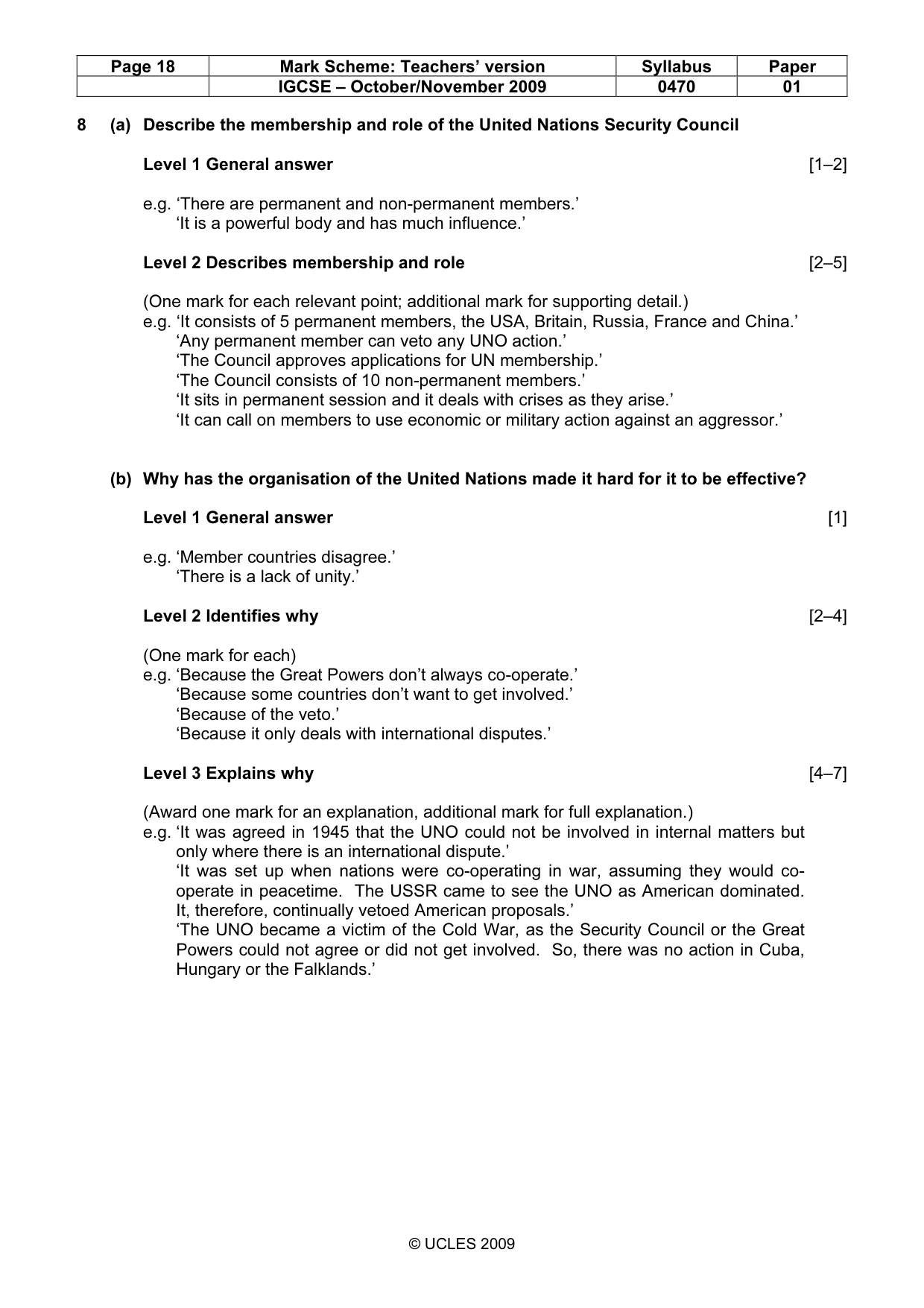 Mark scheme, page 18 of 54