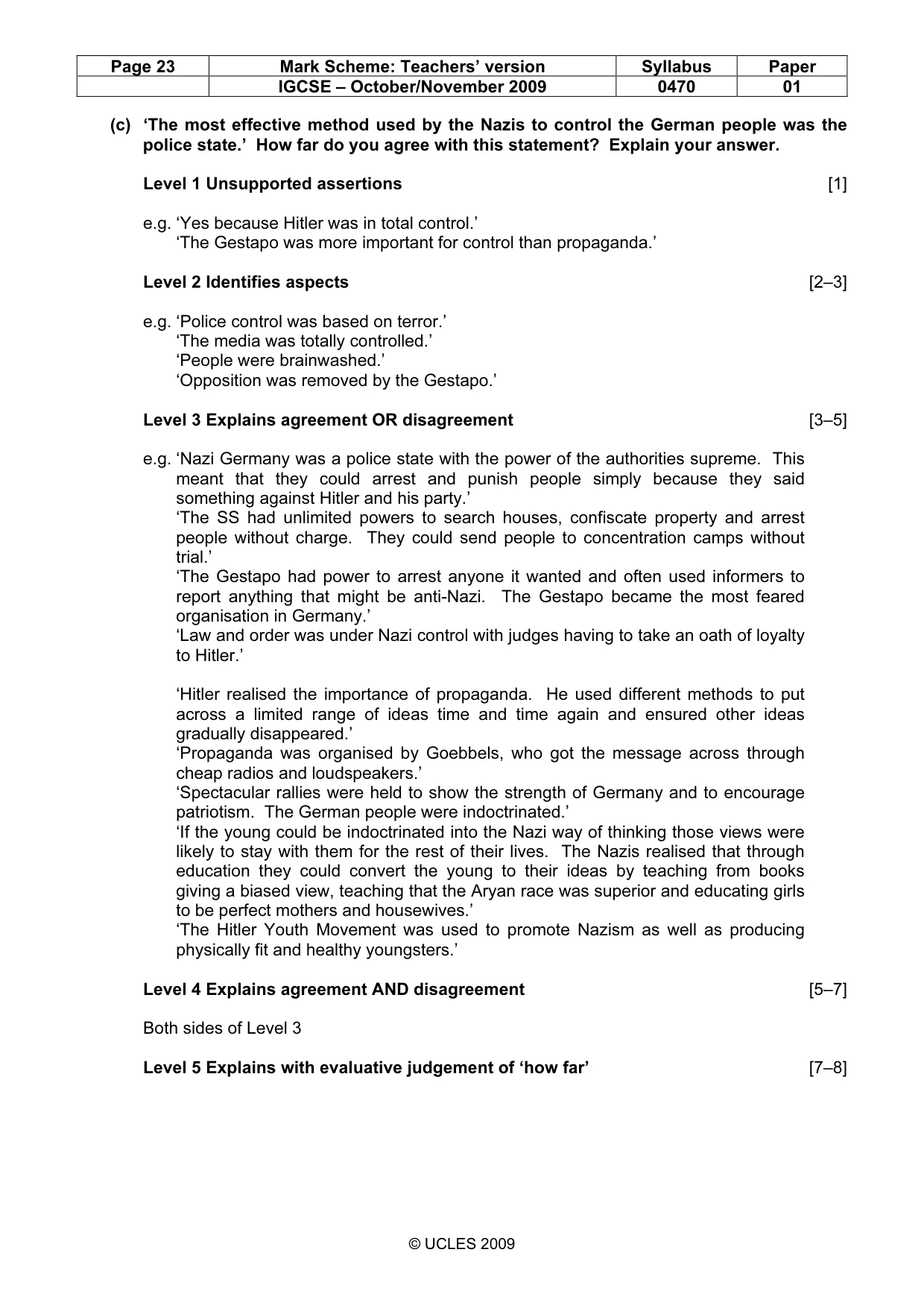 Mark scheme, page 23 of 54