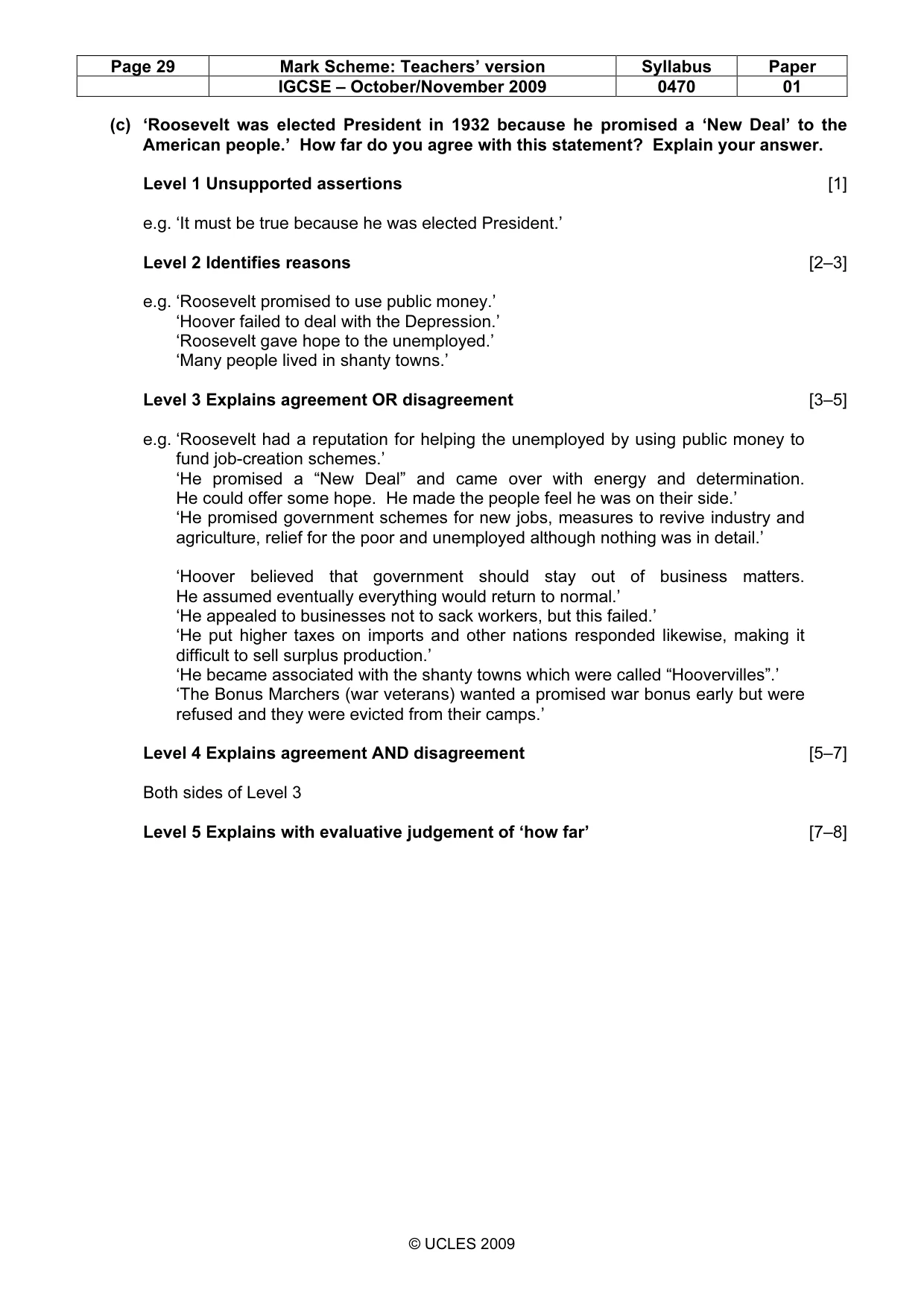 Mark scheme, page 29 of 54