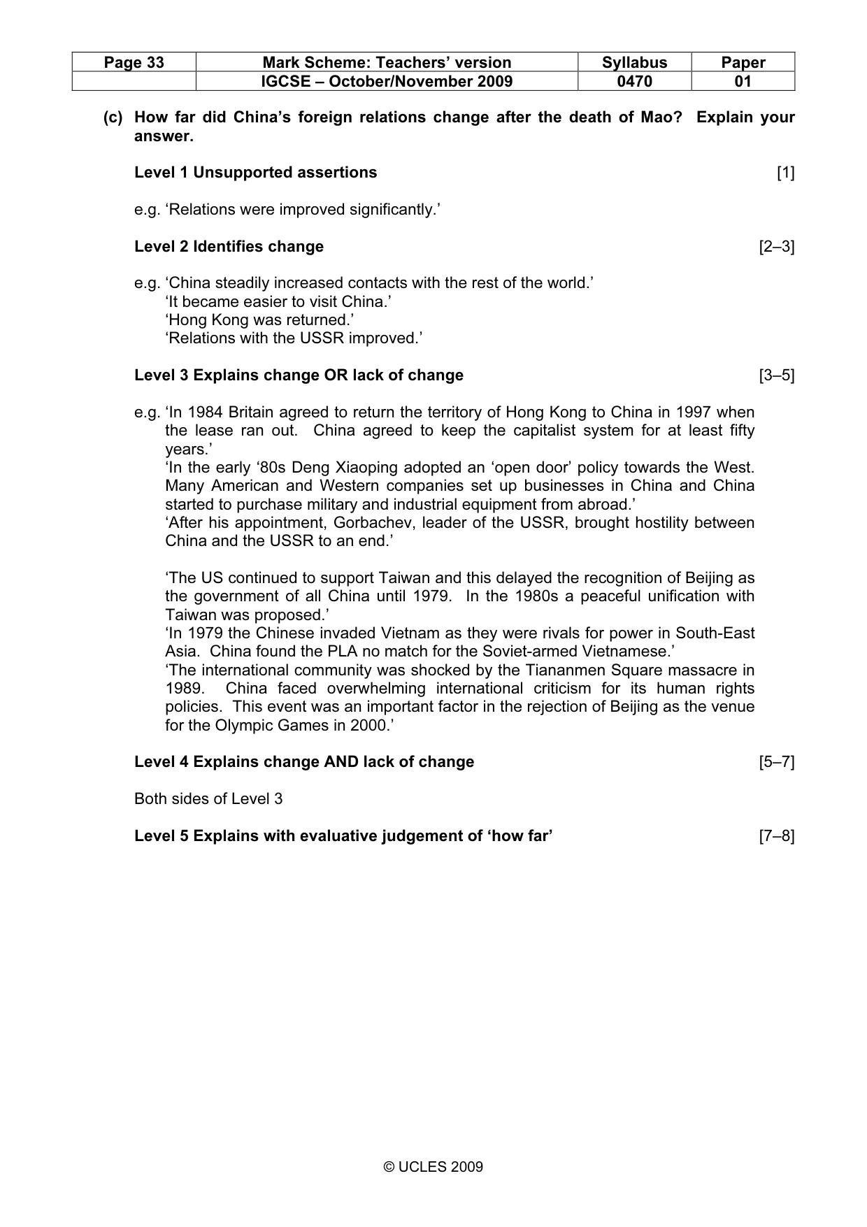 Mark scheme, page 33 of 54