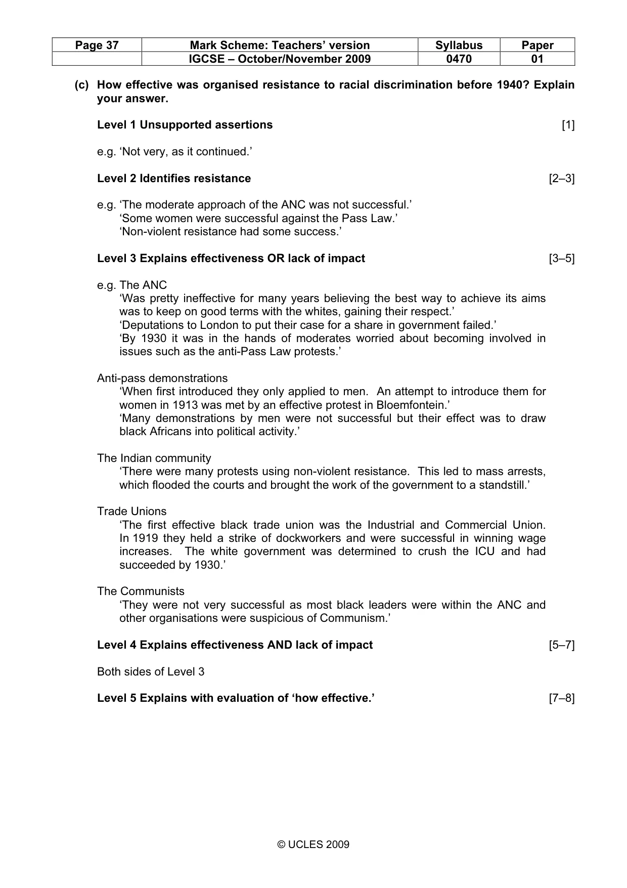 Mark scheme, page 37 of 54