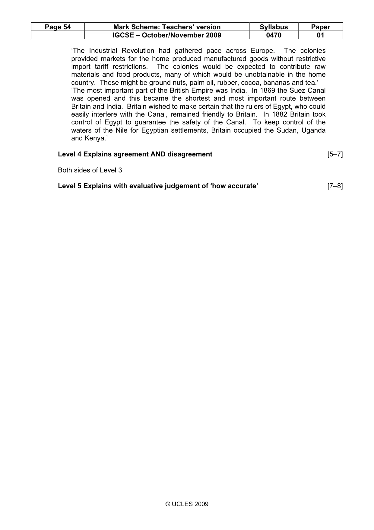 Mark scheme, page 54 of 54