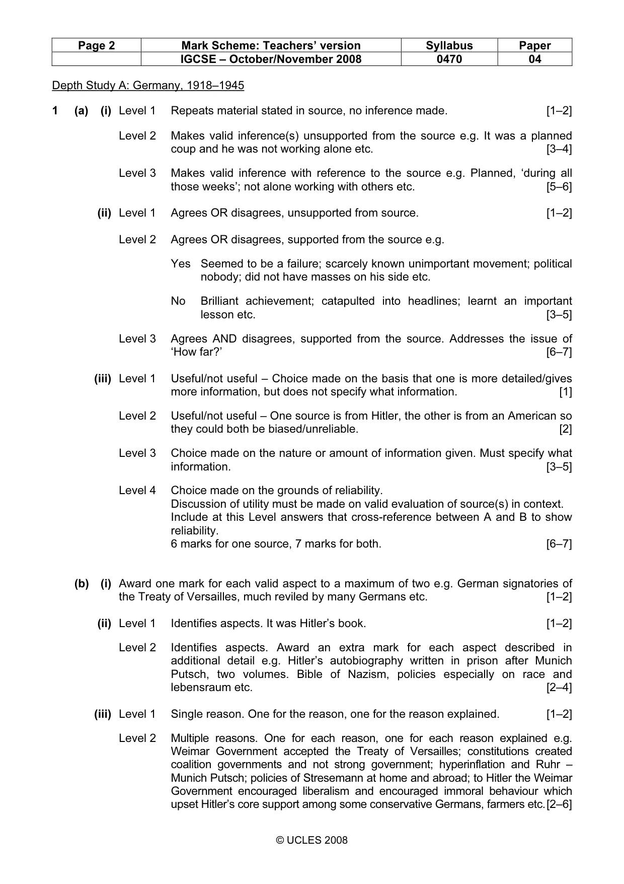Mark scheme, page 2 of 15