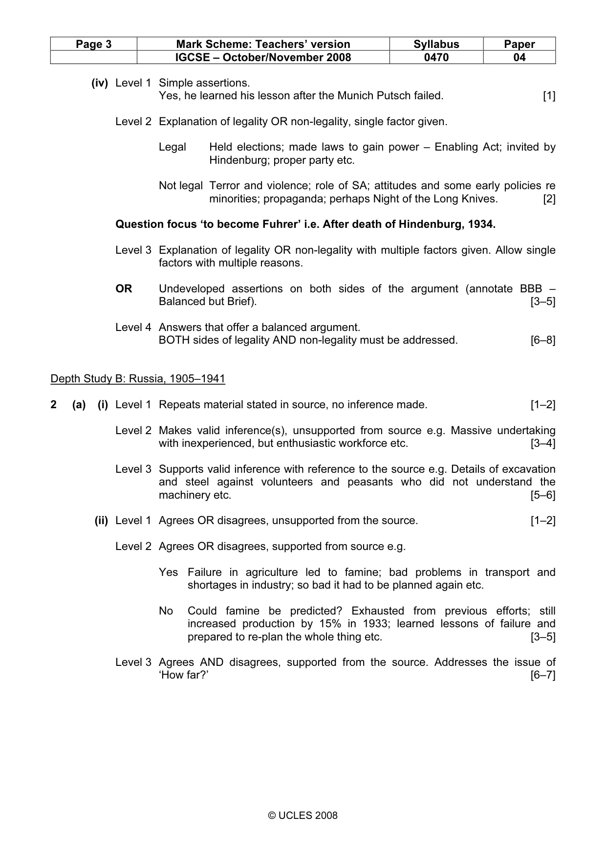 Mark scheme, page 3 of 15