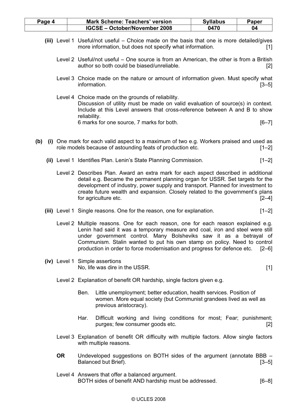 Mark scheme, page 4 of 15