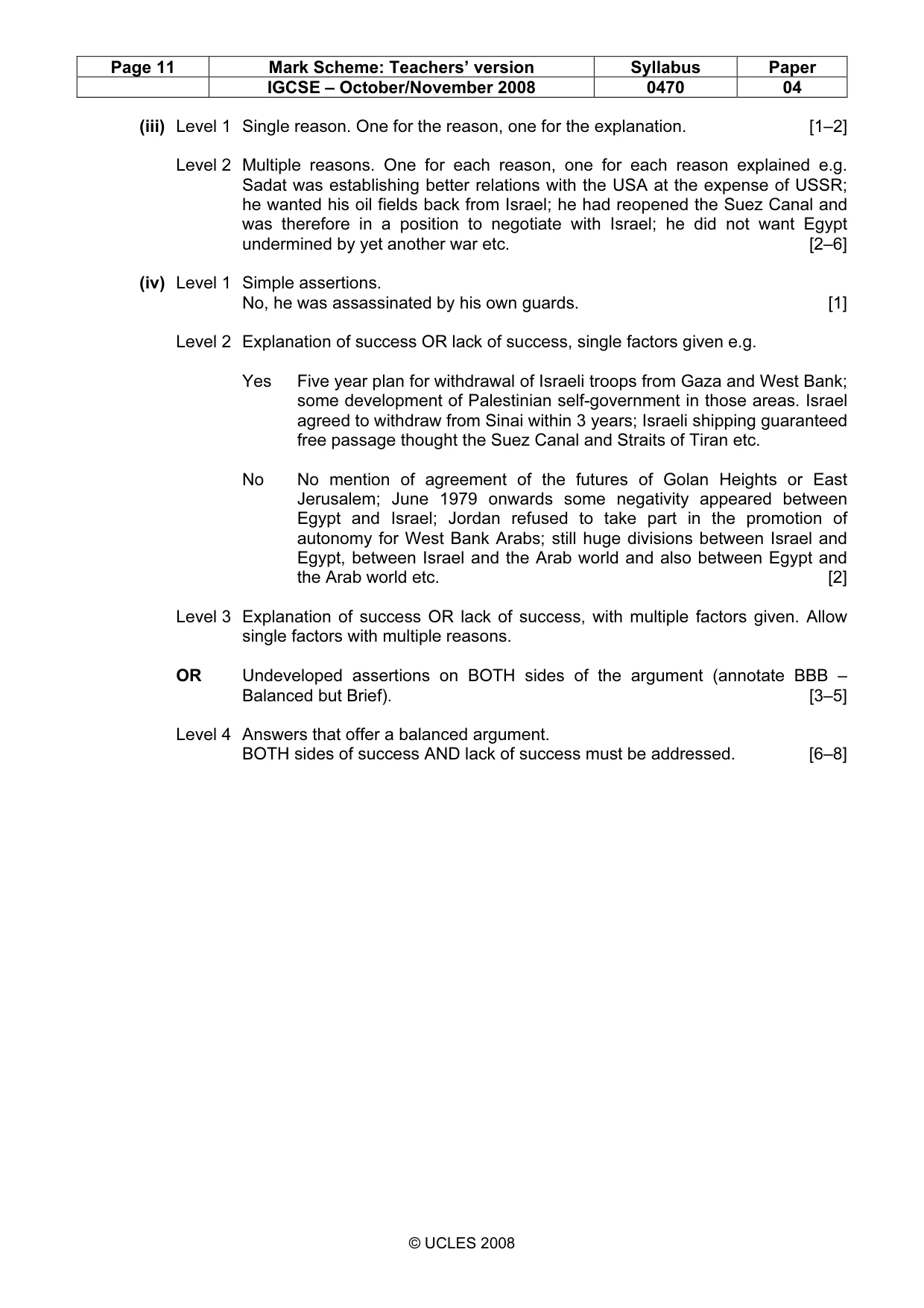 Mark scheme, page 11 of 15