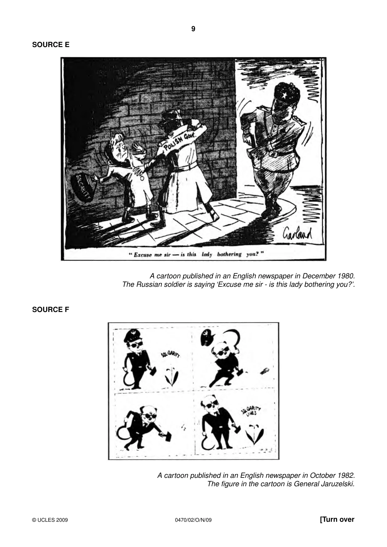 Cambridge IGCSE History 0470 2009 Oct/Nov Paper 2 · Variant 1 question paper, page 9 of 12