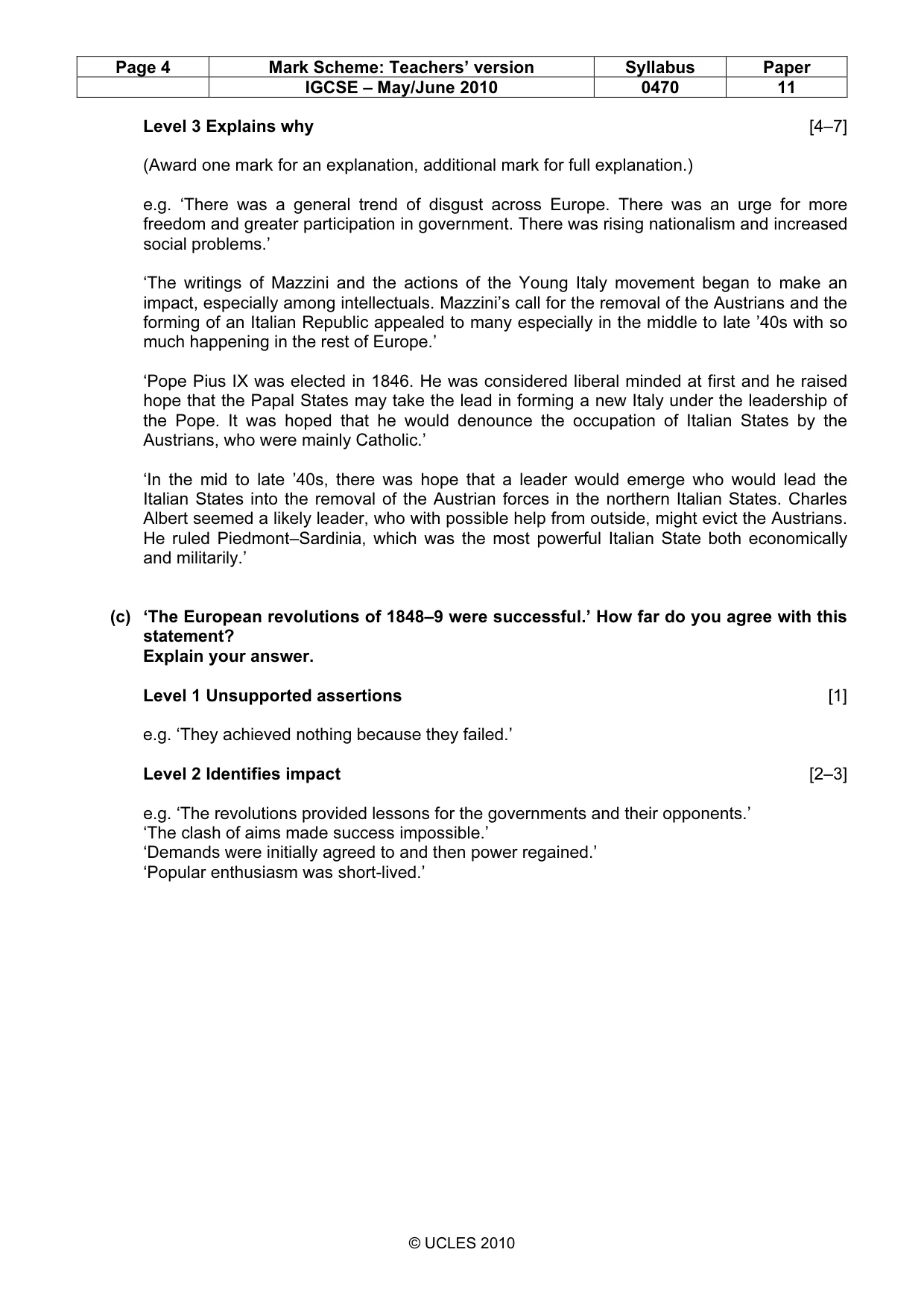 Mark scheme, page 4 of 55