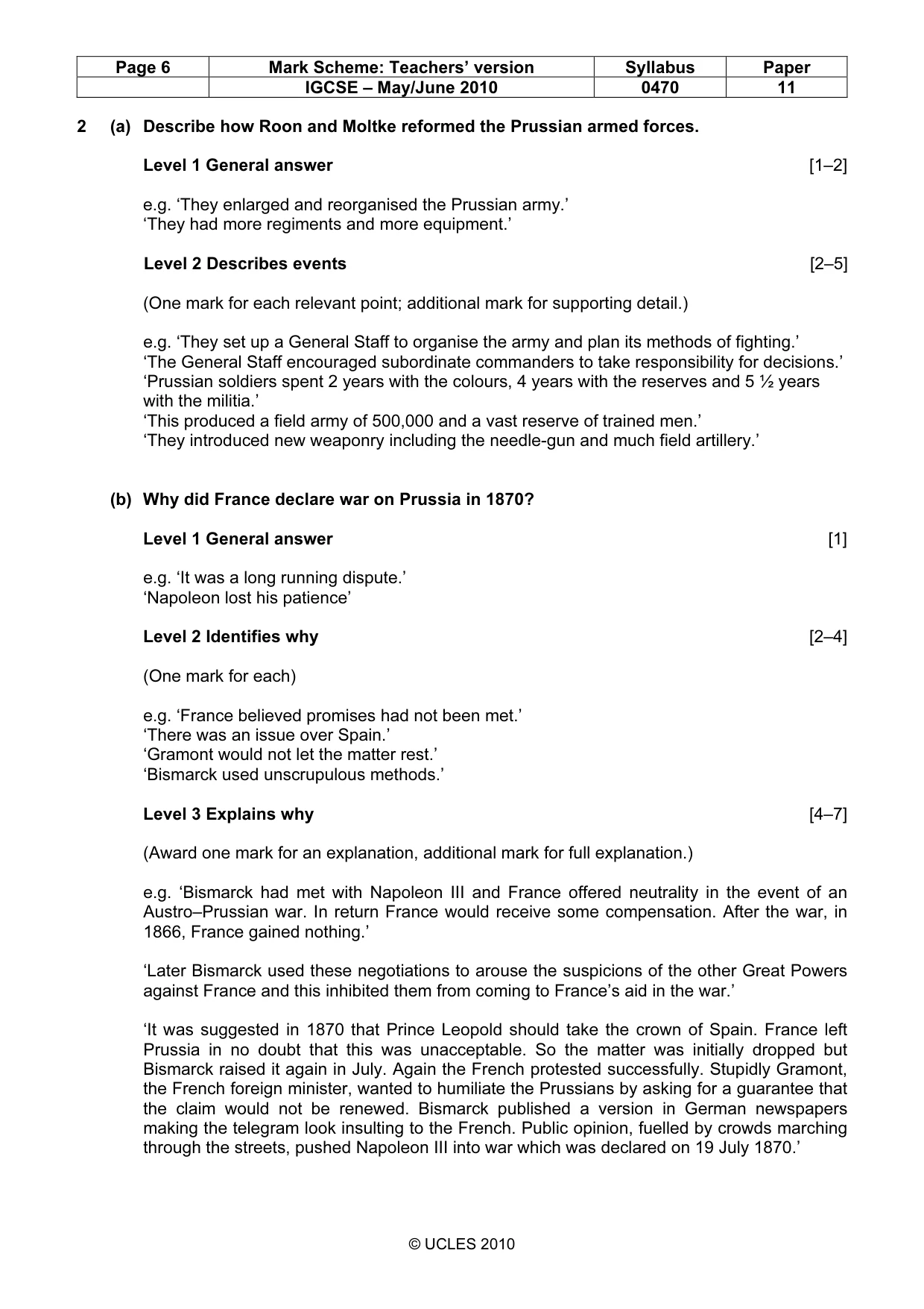 Mark scheme, page 6 of 55