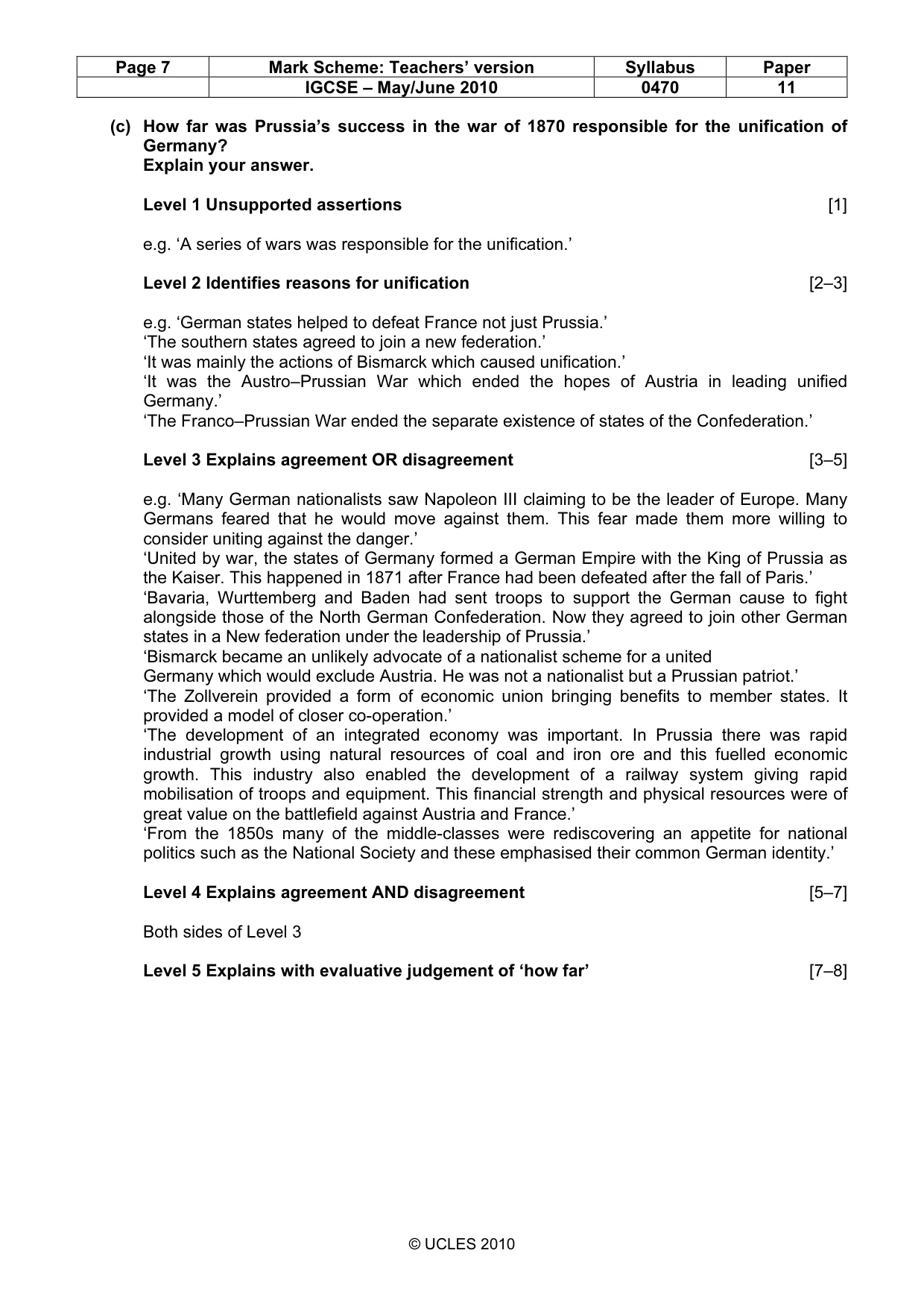 Mark scheme, page 7 of 55