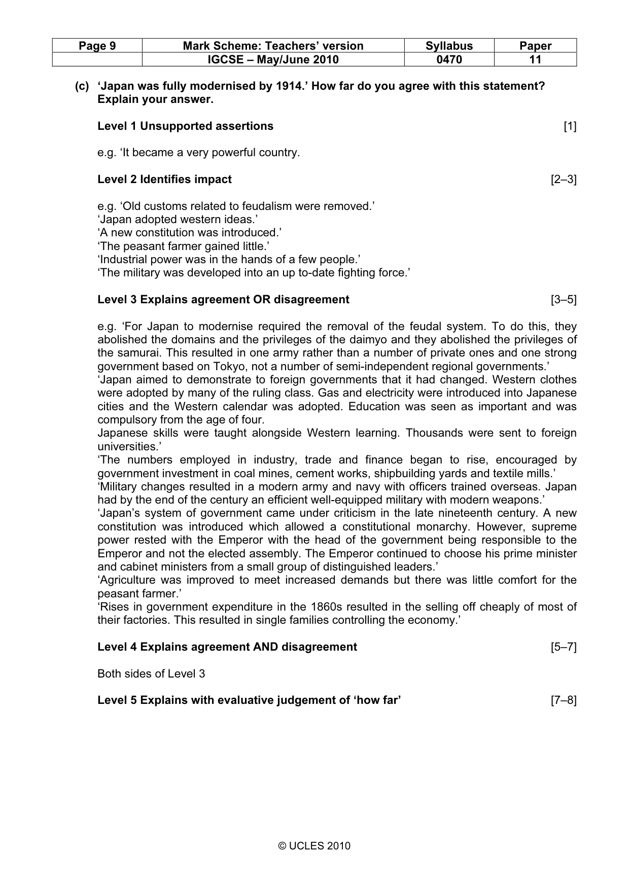 Mark scheme, page 9 of 55