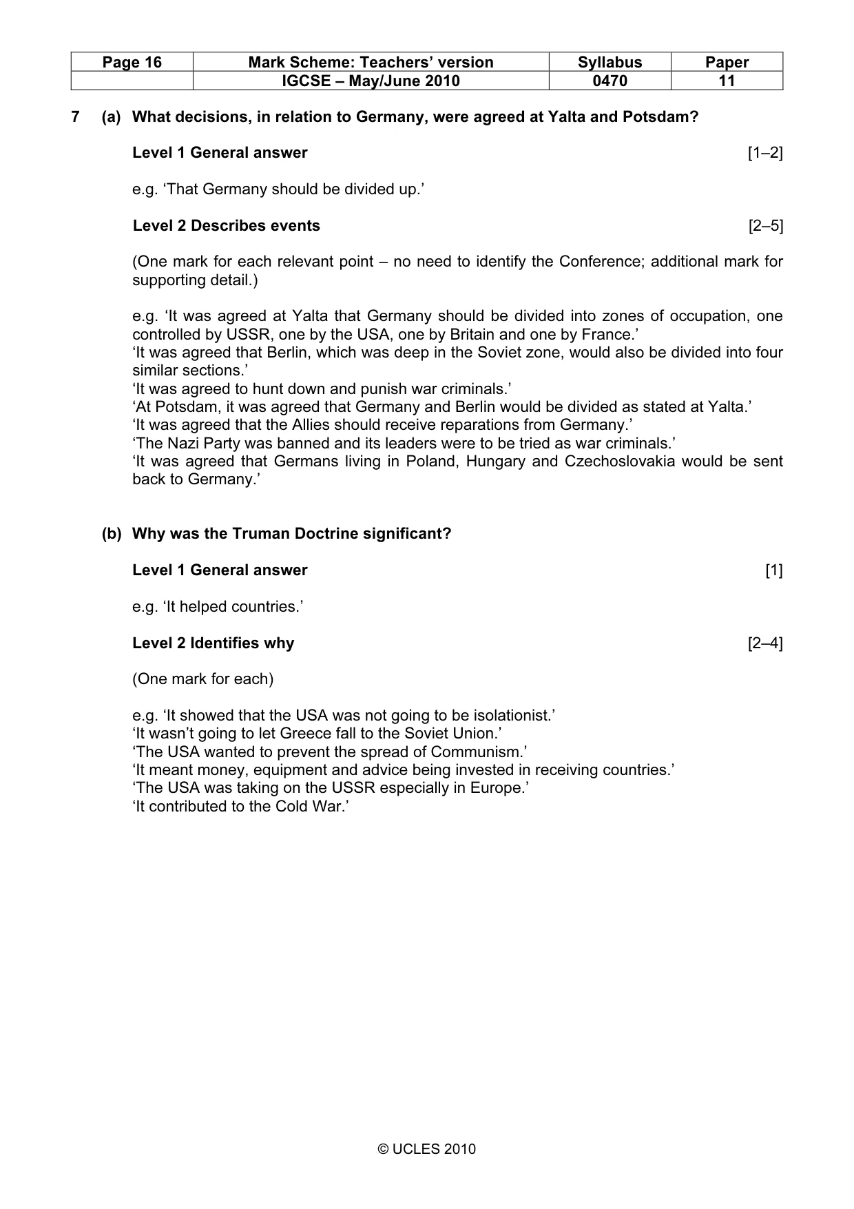 Mark scheme, page 16 of 55