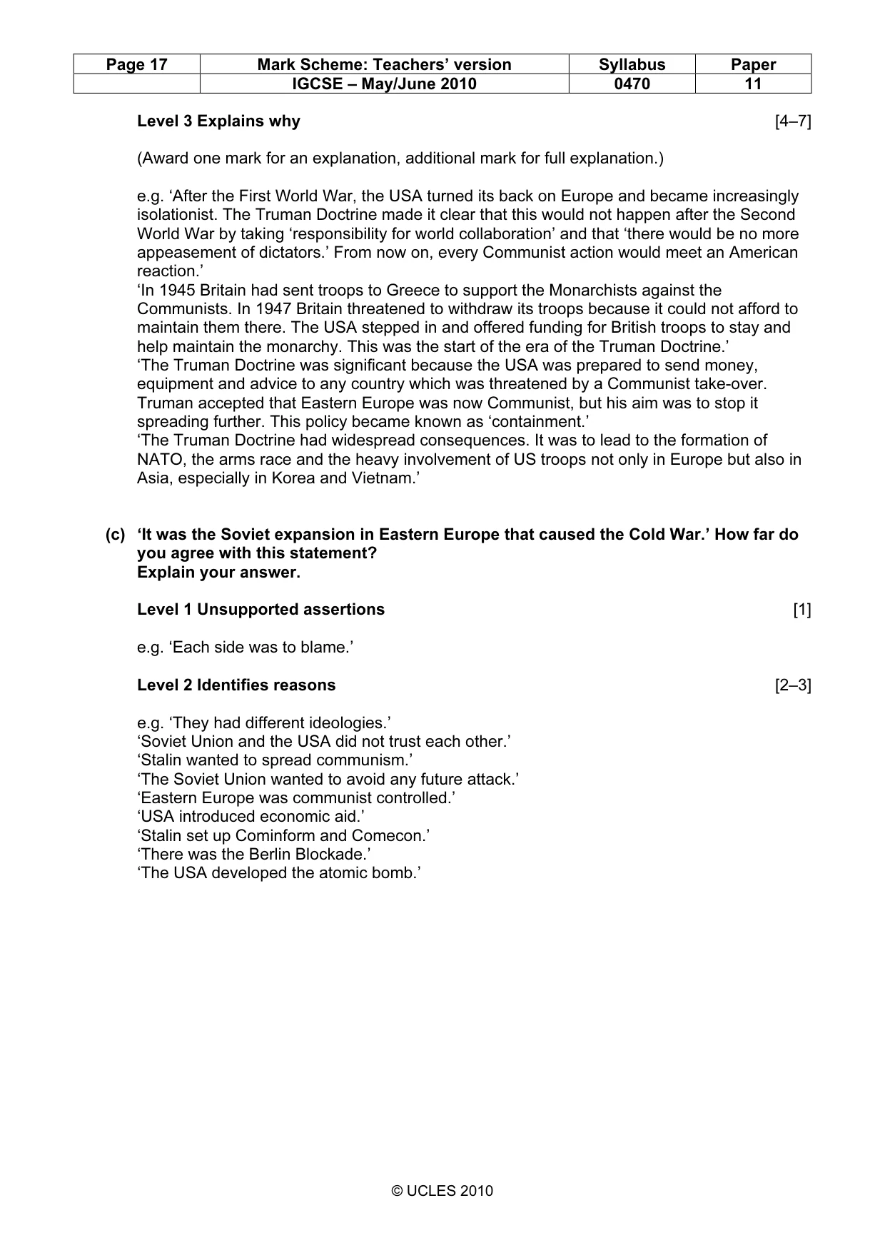 Mark scheme, page 17 of 55