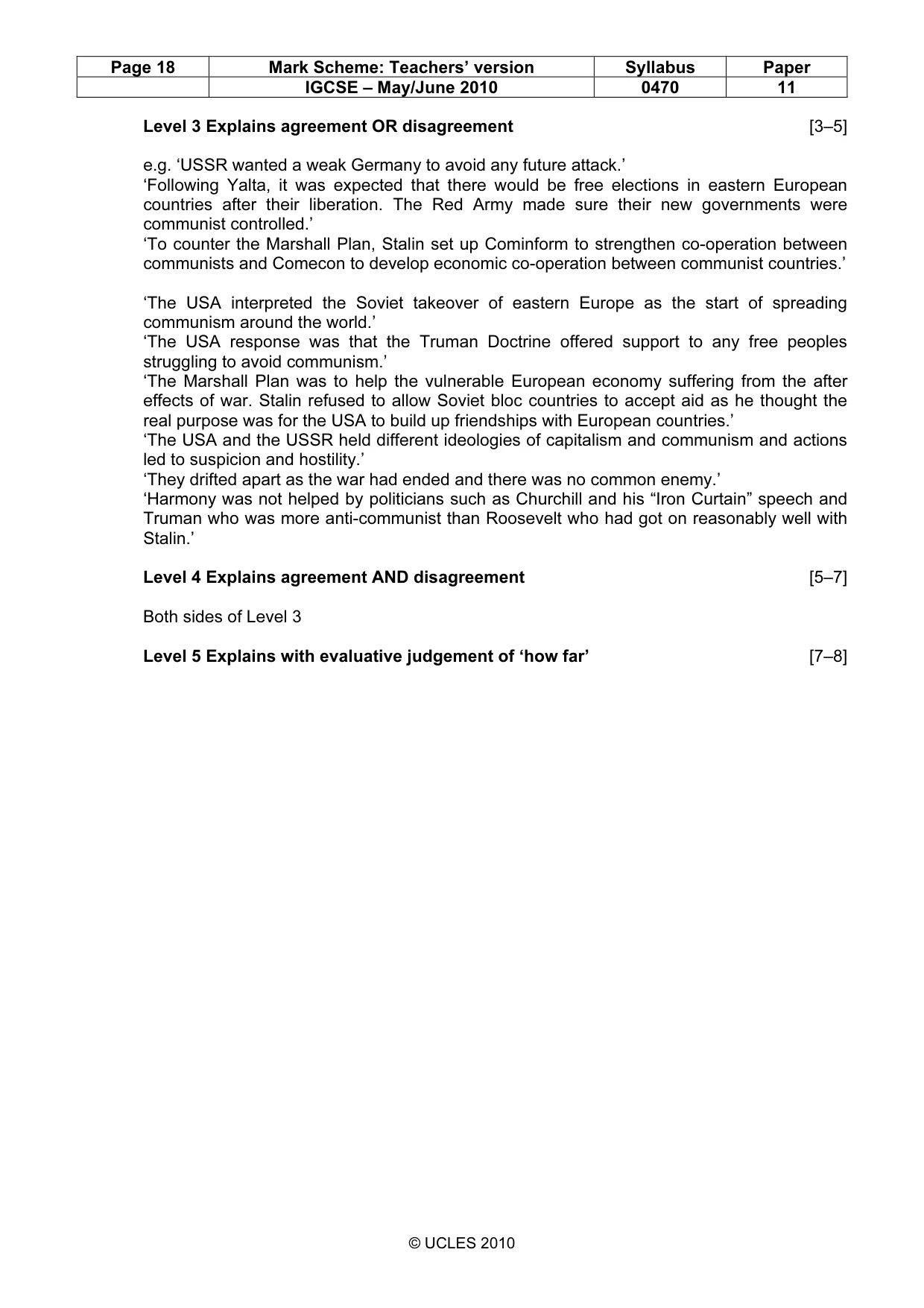 Mark scheme, page 18 of 55