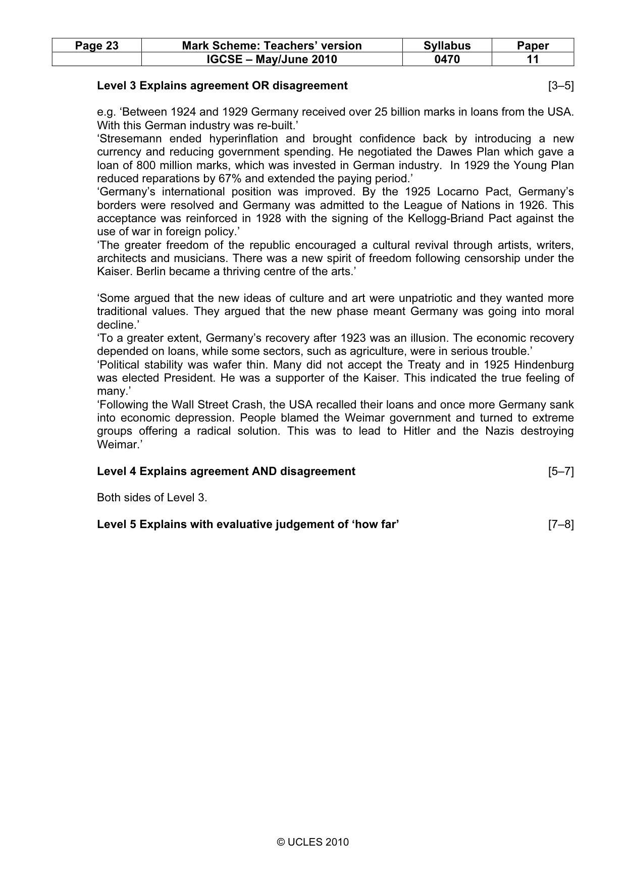Mark scheme, page 23 of 55