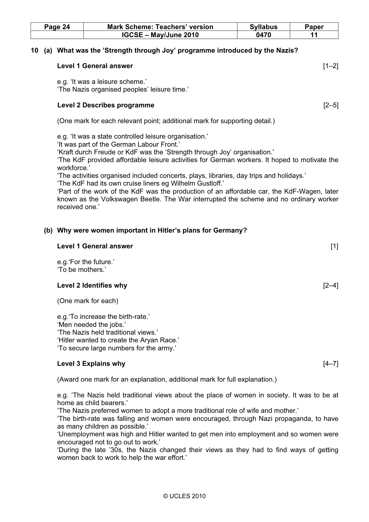 Mark scheme, page 24 of 55