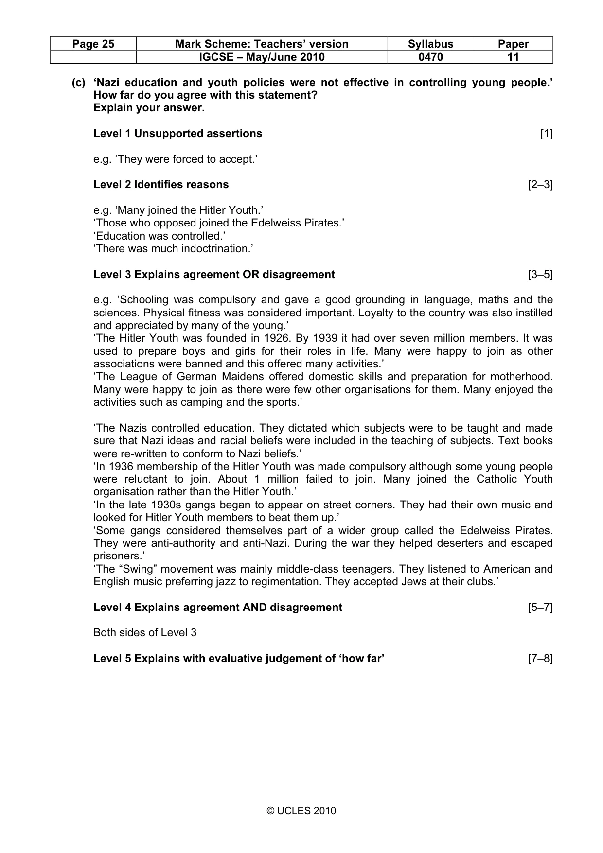Mark scheme, page 25 of 55