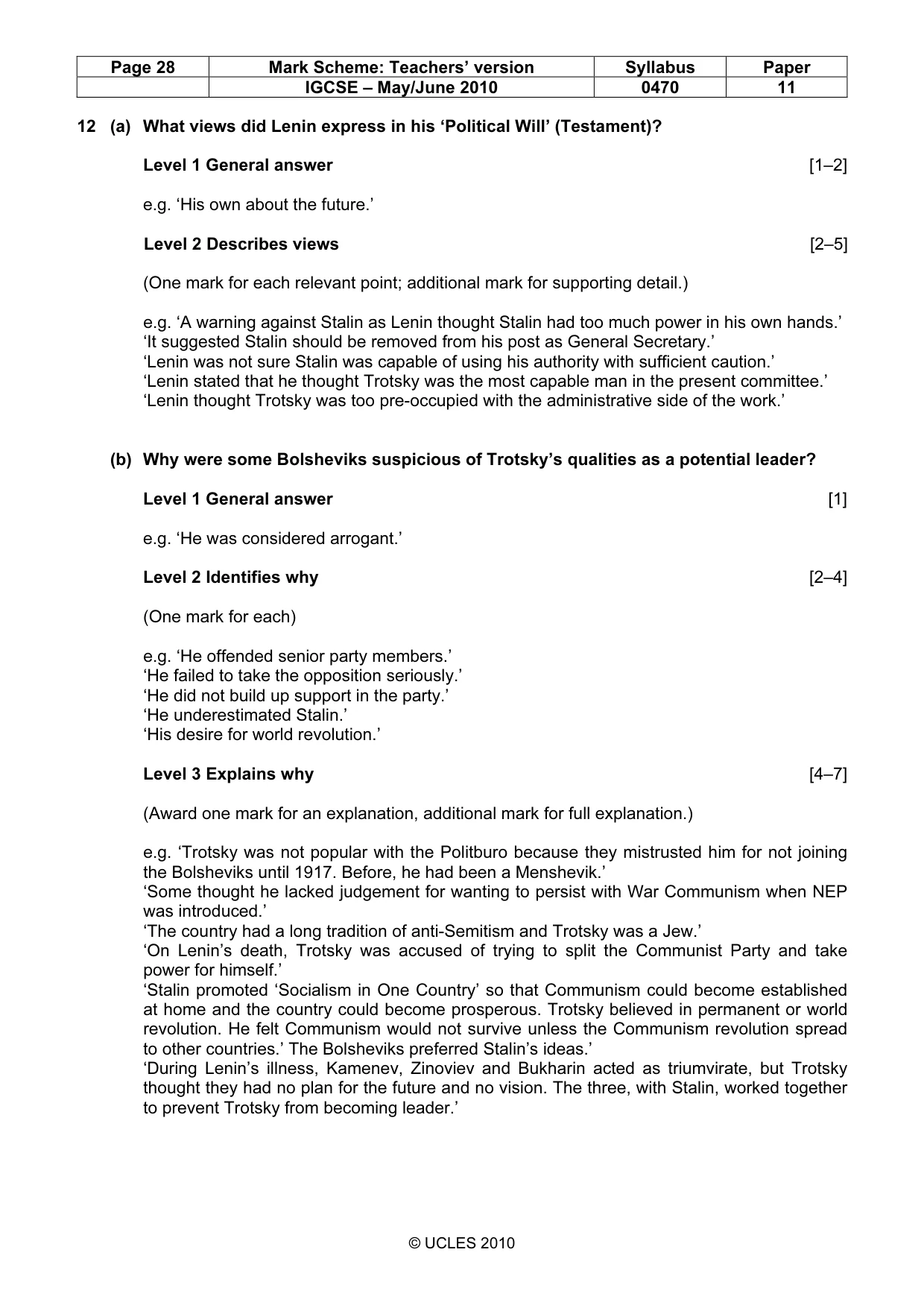 Mark scheme, page 28 of 55