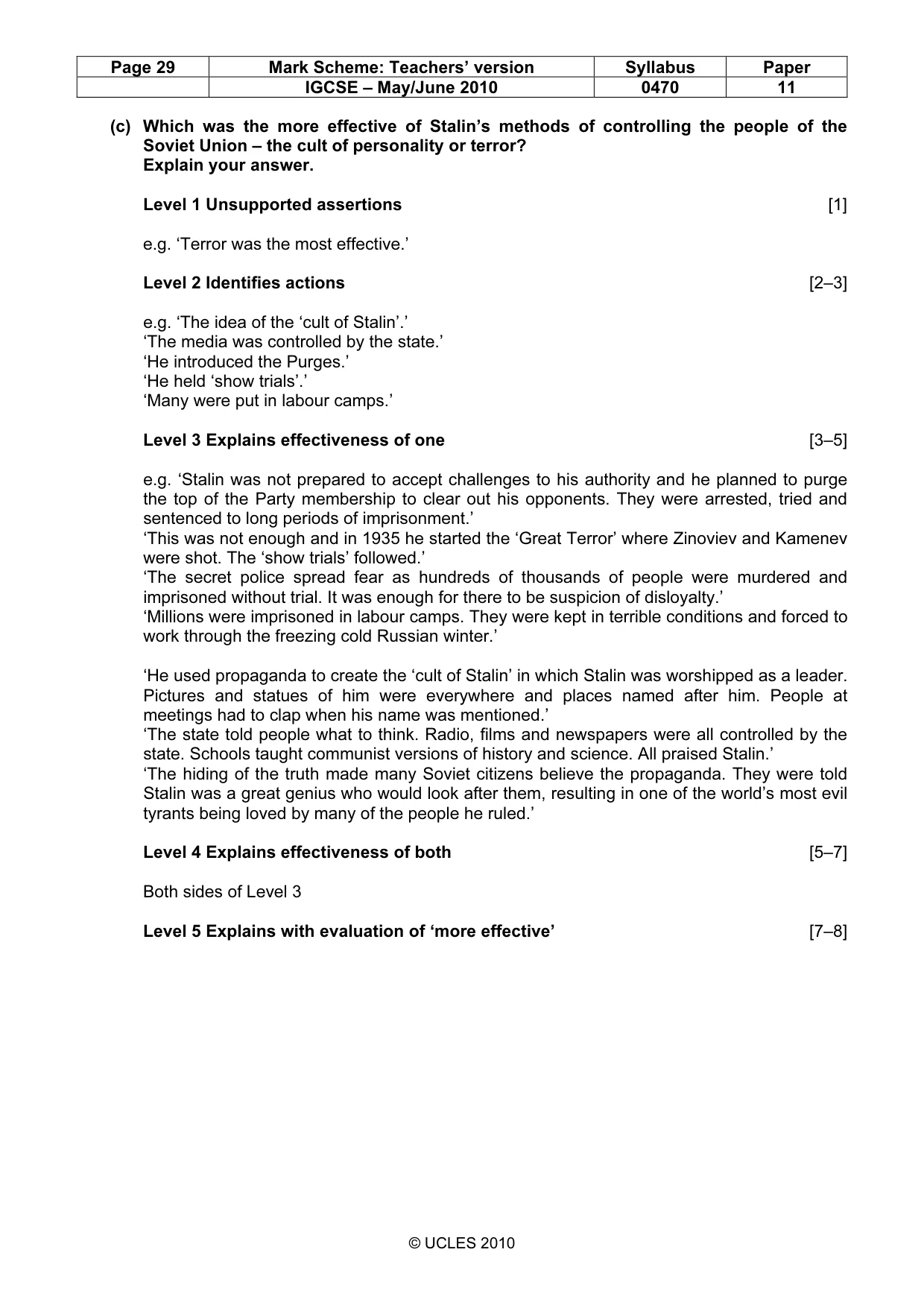 Mark scheme, page 29 of 55