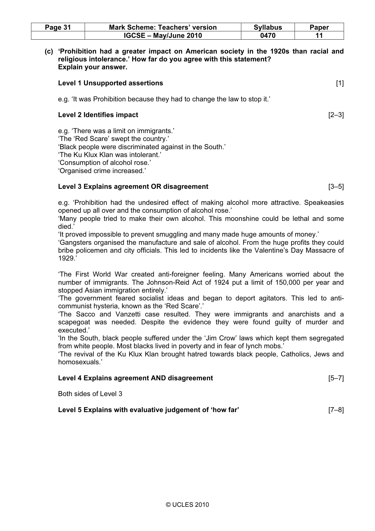 Mark scheme, page 31 of 55