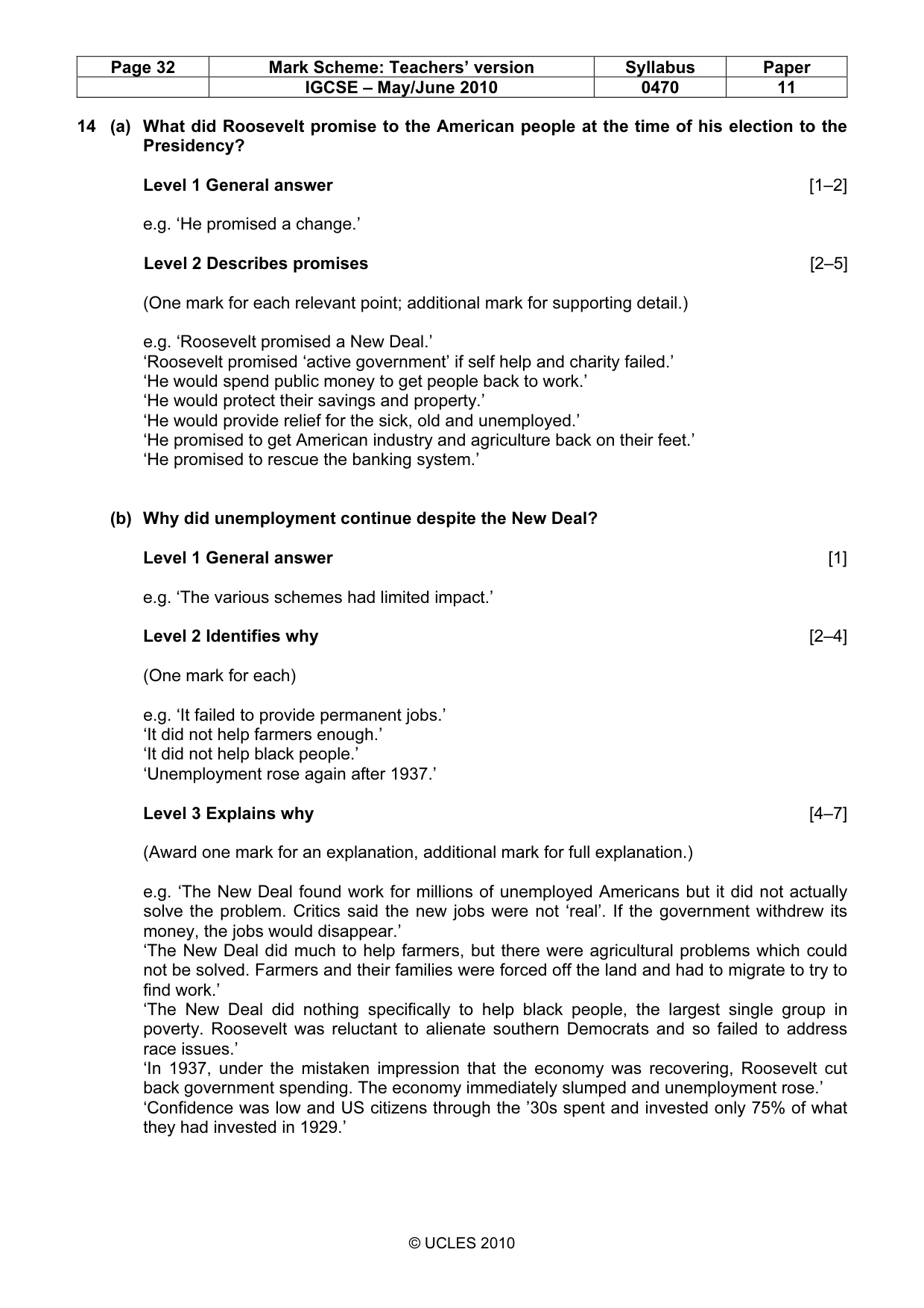 Mark scheme, page 32 of 55