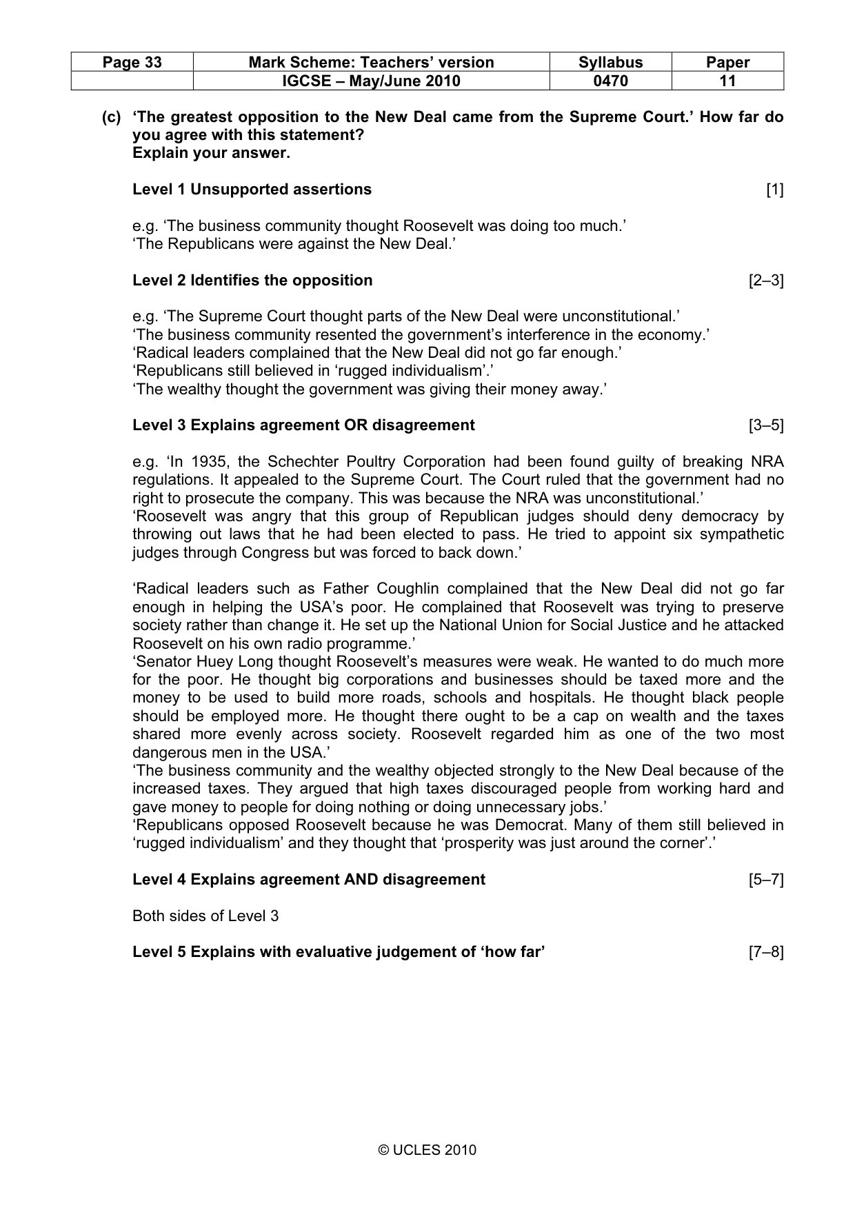 Mark scheme, page 33 of 55