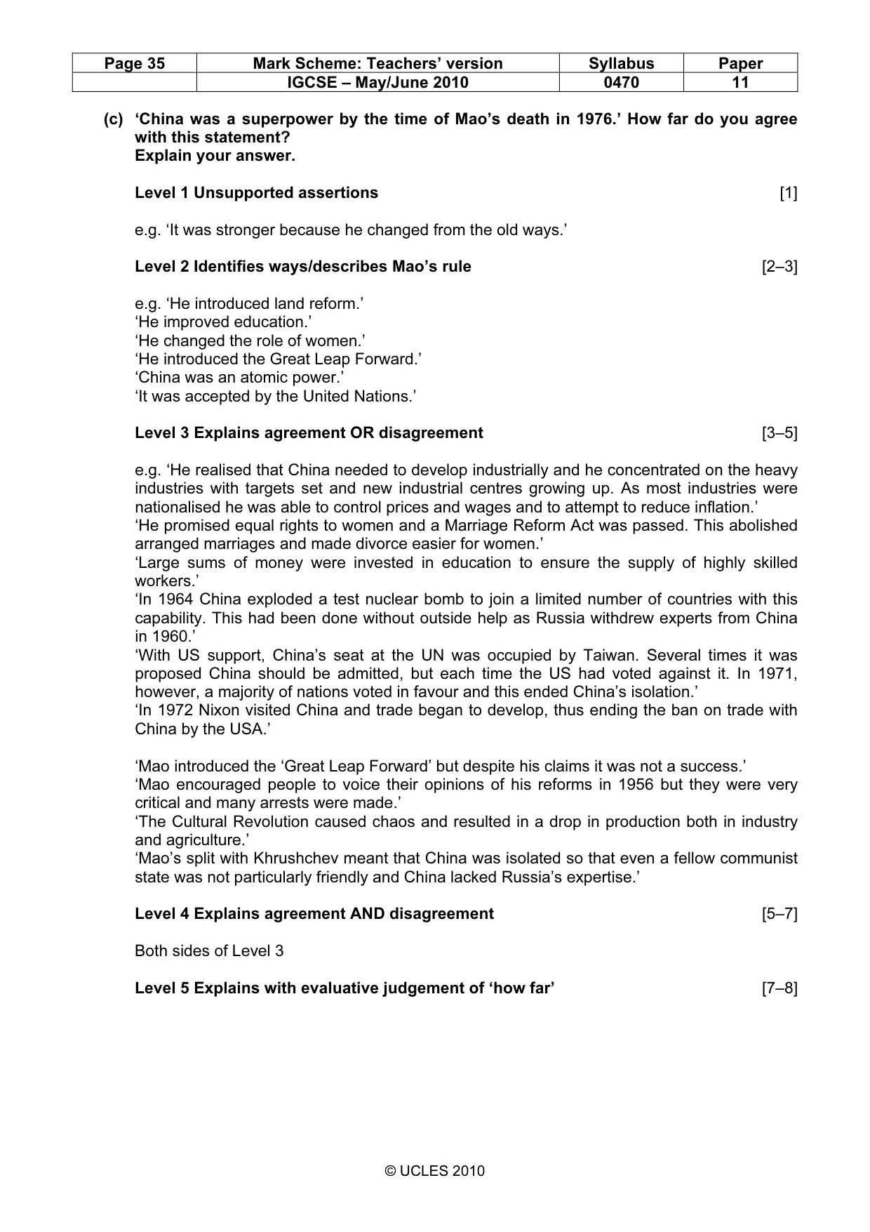 Mark scheme, page 35 of 55