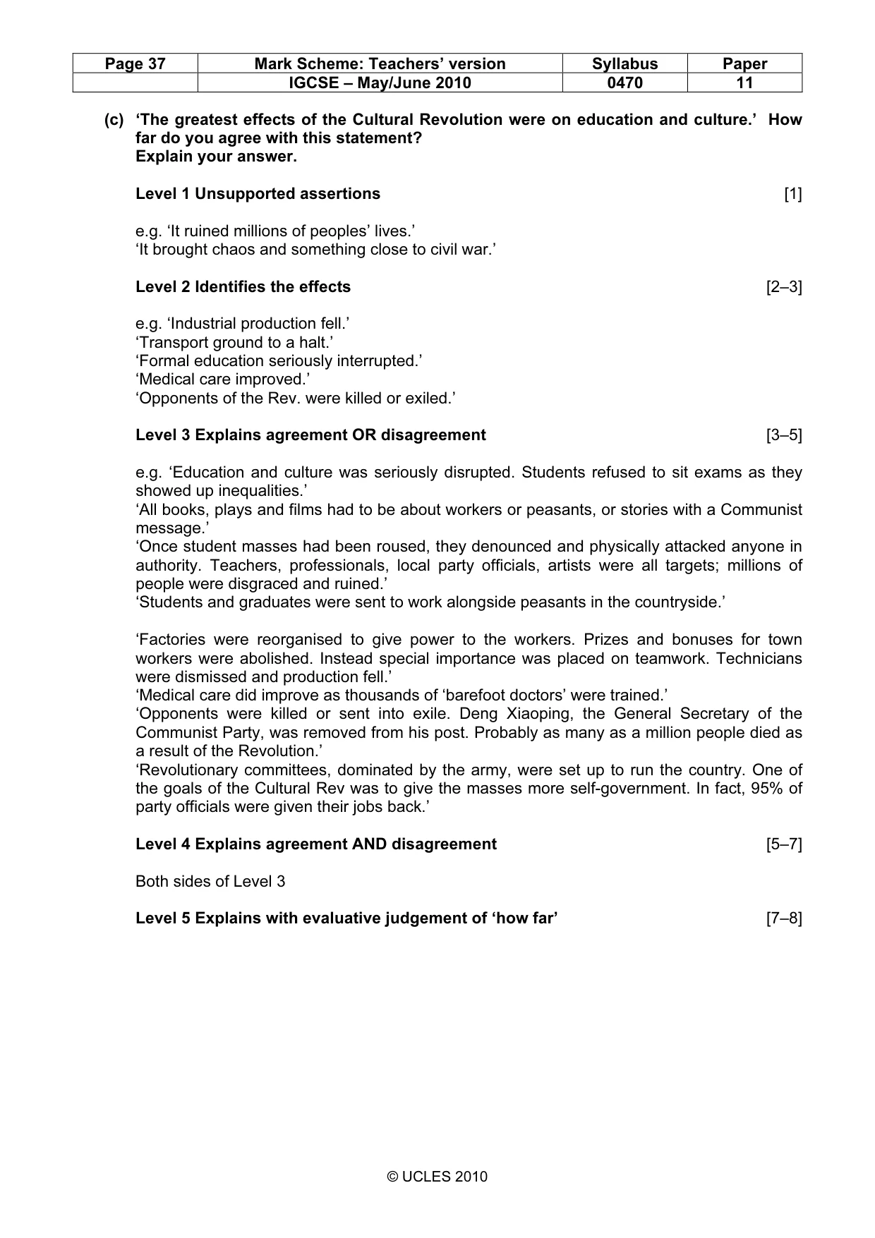 Mark scheme, page 37 of 55
