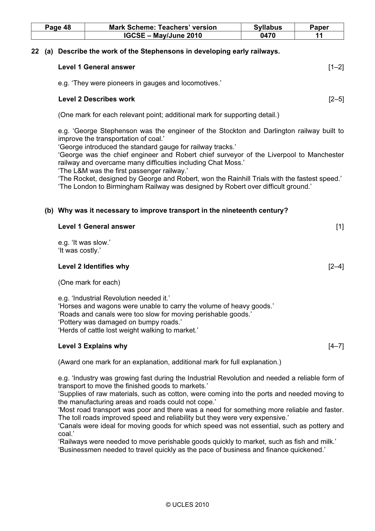 Mark scheme, page 48 of 55