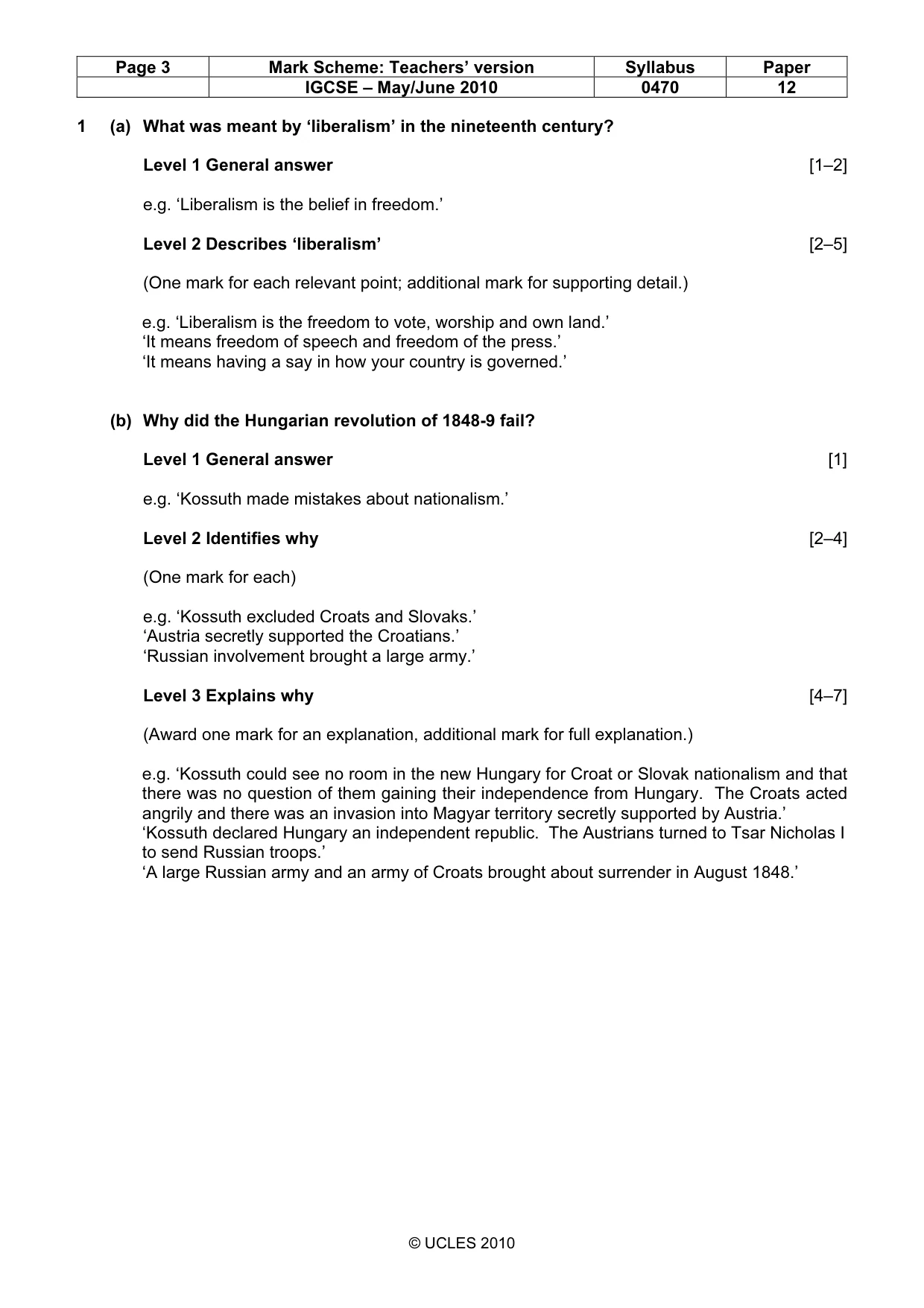 Mark scheme, page 3 of 52