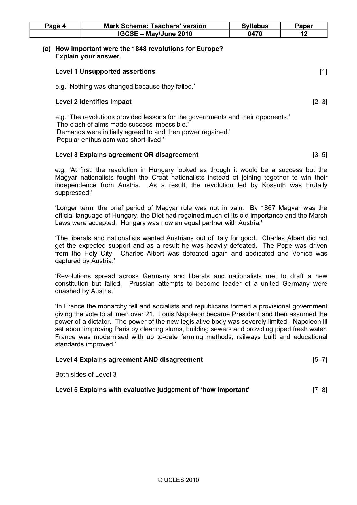Mark scheme, page 4 of 52